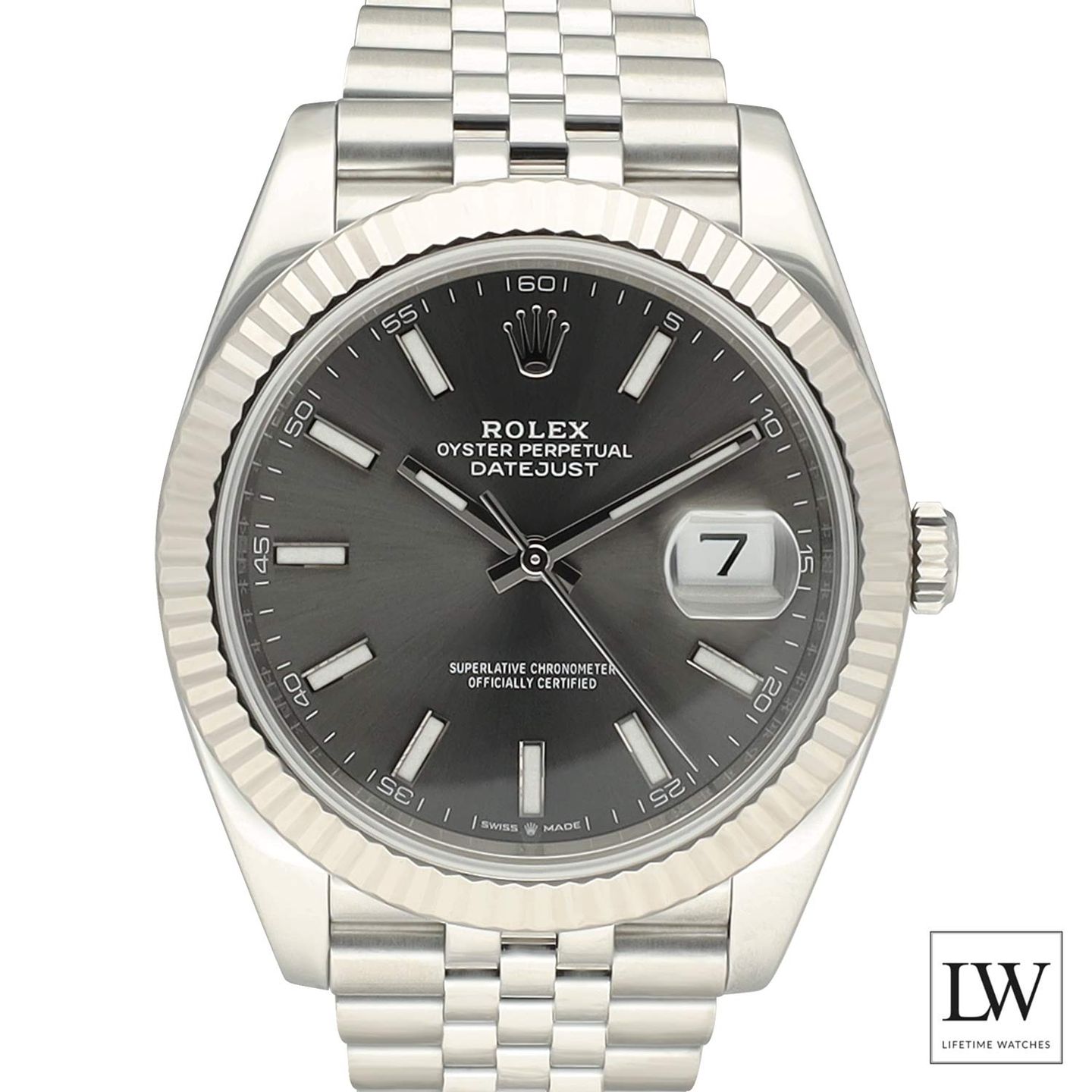 Rolex Datejust 41 126334 (2024) - Grijs wijzerplaat 41mm Staal (2/8)