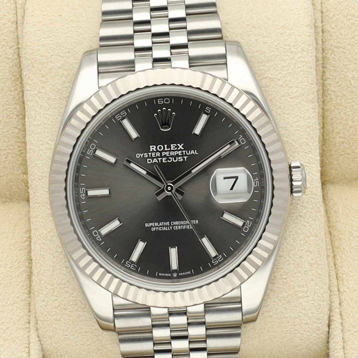 Rolex Datejust 41 126334 (2024) - Grijs wijzerplaat 41mm Staal (1/8)