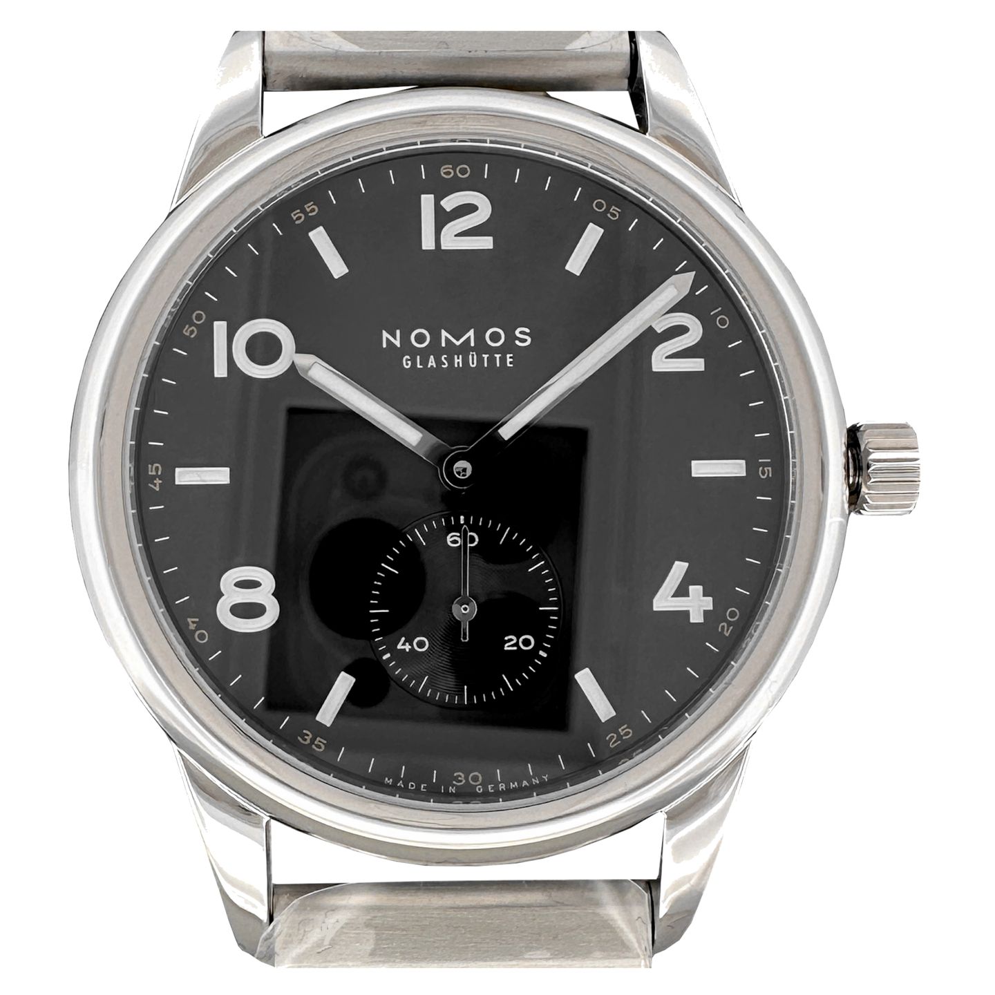 NOMOS Club Automat 753.S1 (2021) - Zwart wijzerplaat 40mm Staal (1/8)