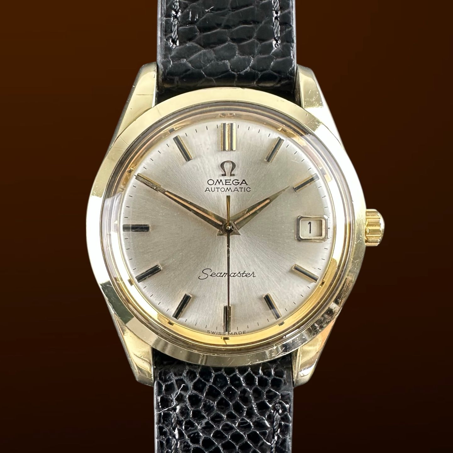 Omega Seamaster 166.010-63 SC (1963) - White dial 35 mm Gold/Steel case (1/8)