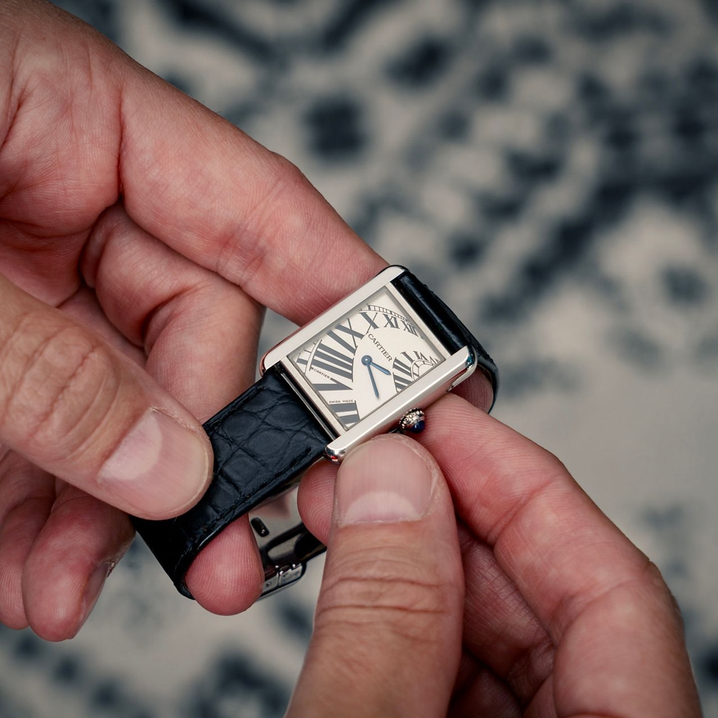 Cartier Tank Solo 3170 (2010) - Zilver wijzerplaat 24mm Staal (3/8)