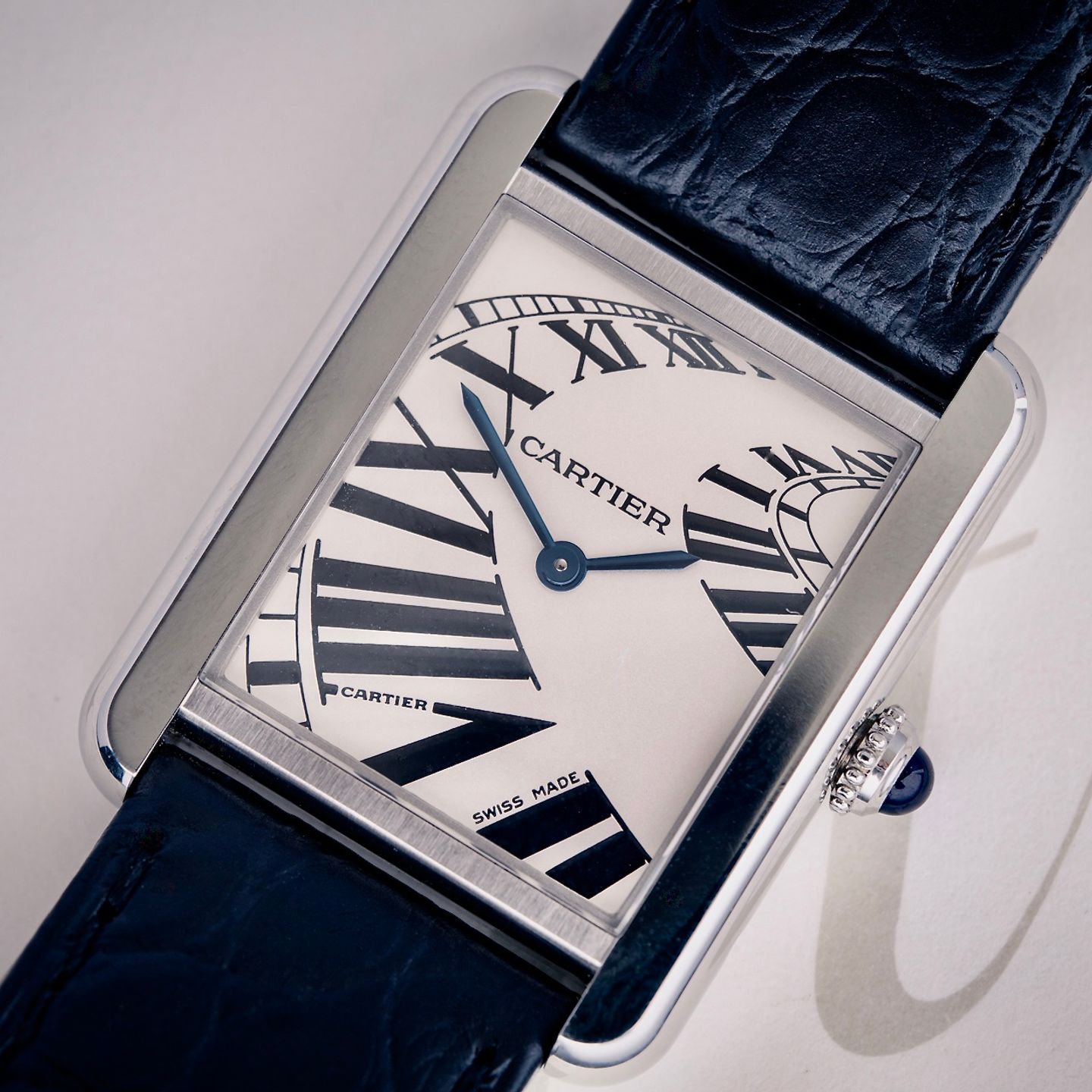 Cartier Tank Solo 3170 (2010) - Zilver wijzerplaat 24mm Staal (4/8)