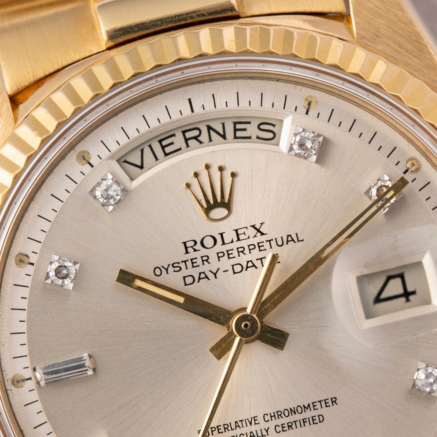 Rolex Day-Date 1803 (1976) - Silver dial 36 mm Yellow Gold case (8/8)