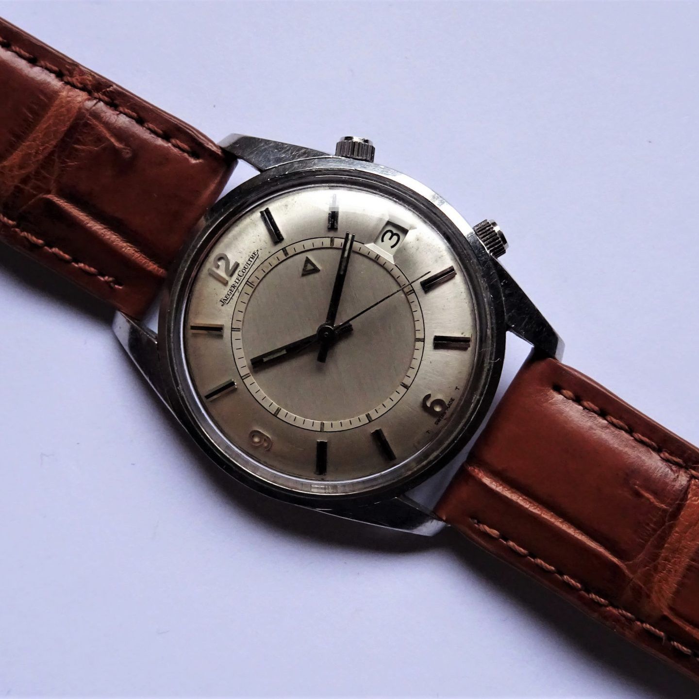 Jaeger-LeCoultre Memovox - (1962) - Silver dial 36 mm Steel case (3/8)