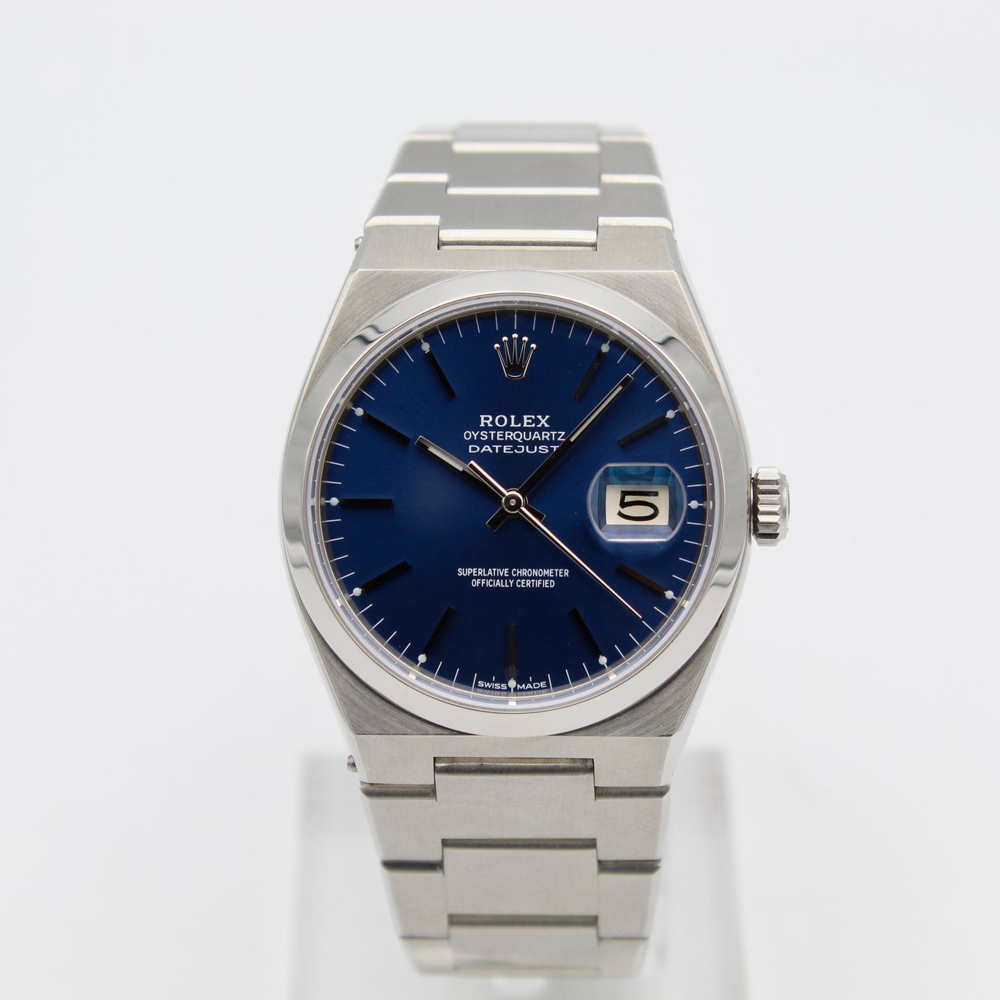 Rolex Datejust Oysterquartz 17000 (1978) - Blauw wijzerplaat 36mm Staal (1/8)