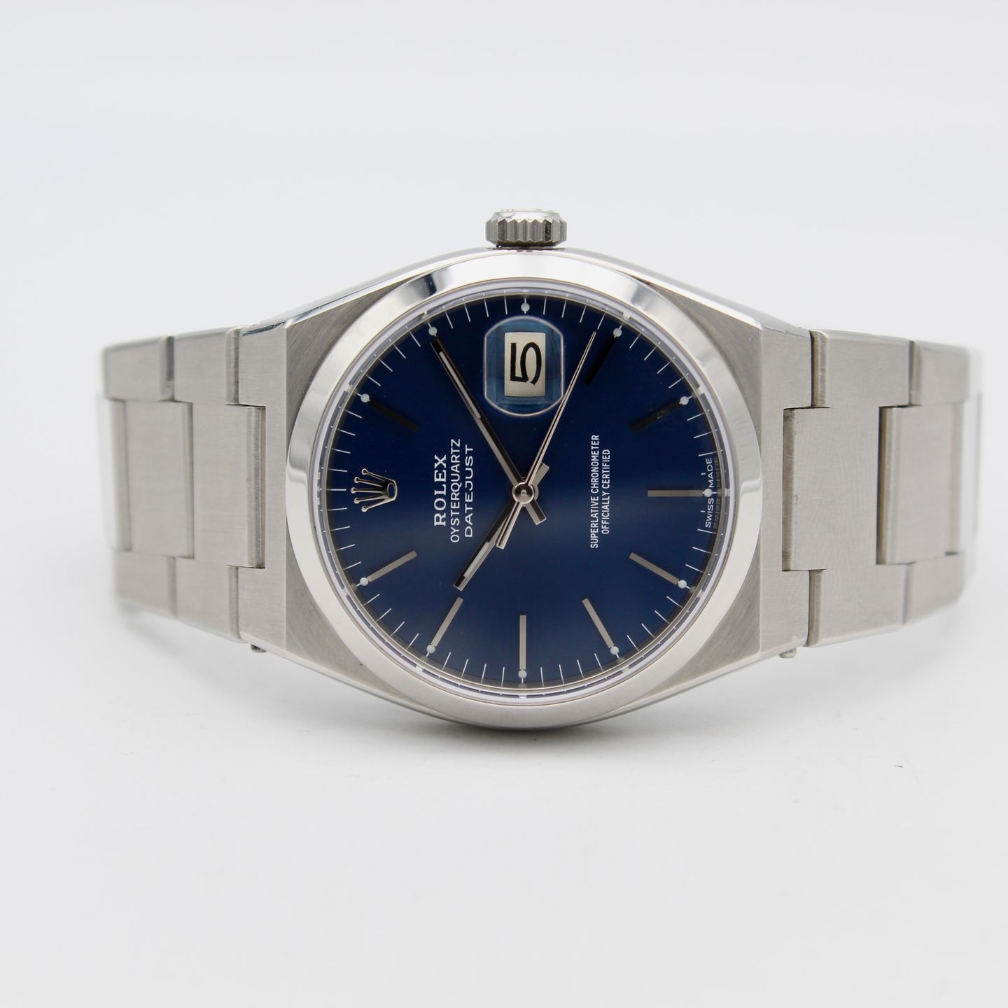 Rolex Datejust Oysterquartz 17000 (1978) - Blue dial 36 mm Steel case (4/8)