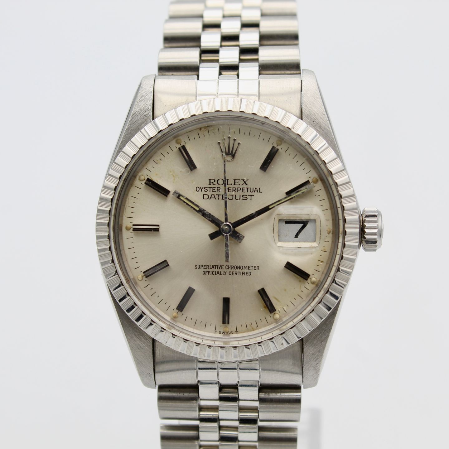 Rolex Datejust 36 16030 (1982) - Silver dial 44 mm Steel case (1/8)