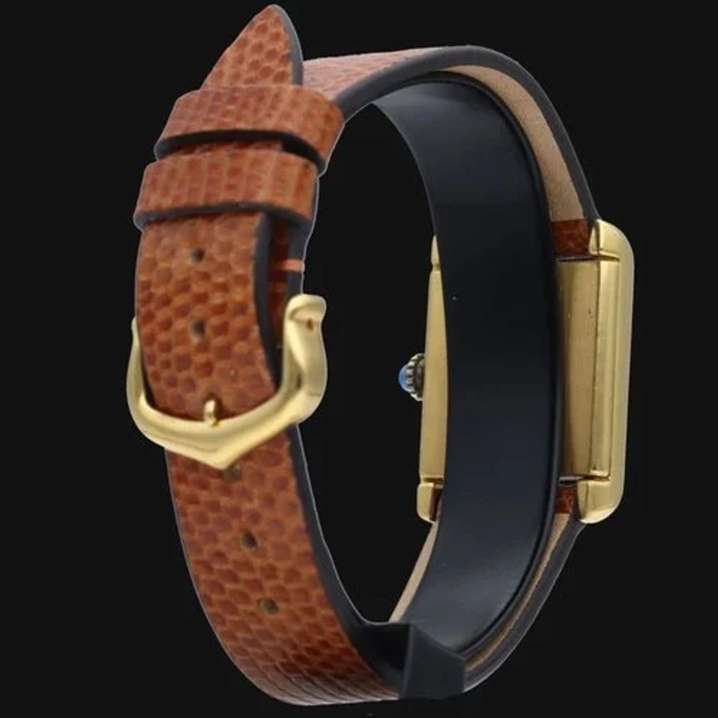 Cartier Tank Vermeil 3 66001 (1992) - Green dial 34 mm Steel case (6/7)