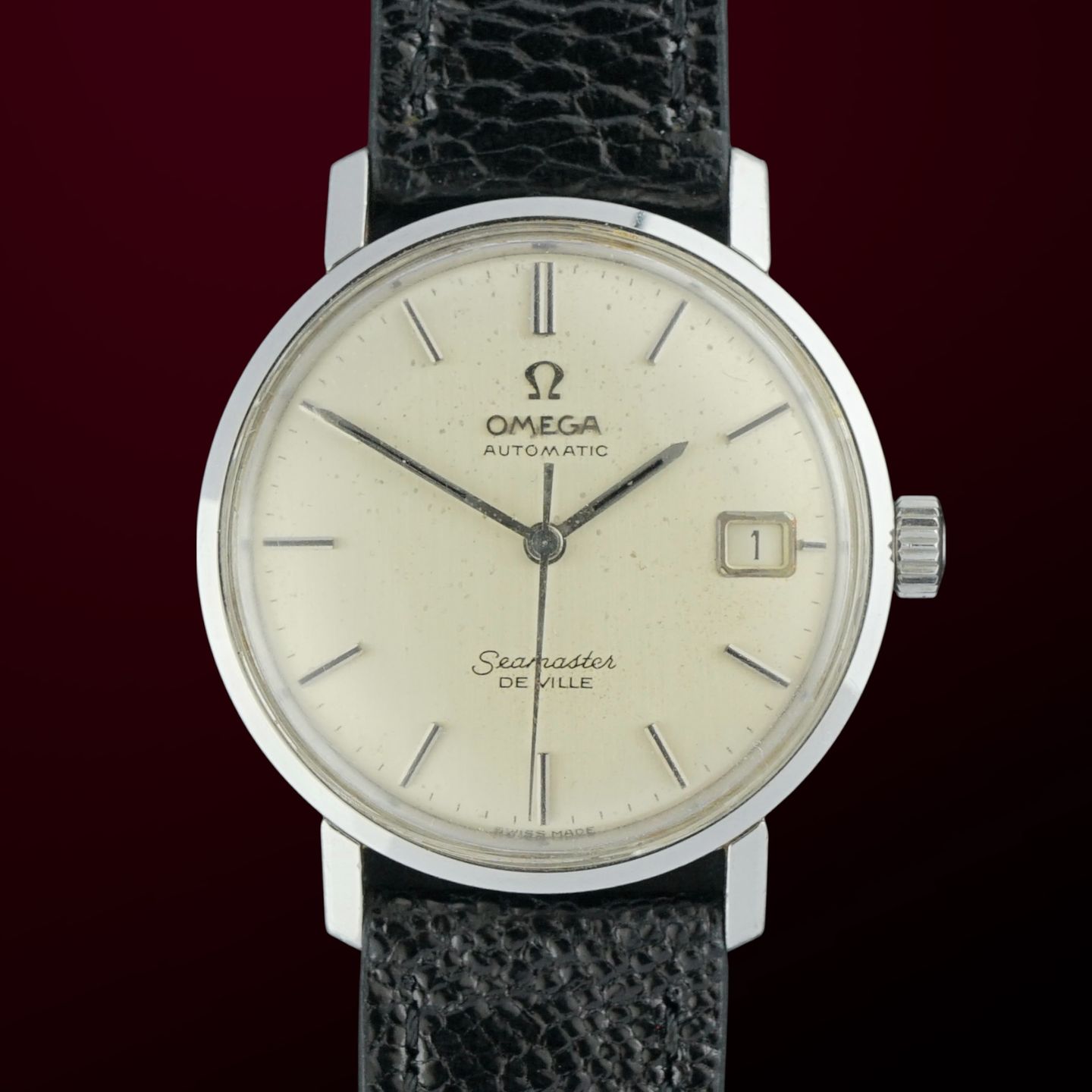 Omega Seamaster 166.020 (1966) - White dial 34 mm Steel case (1/8)