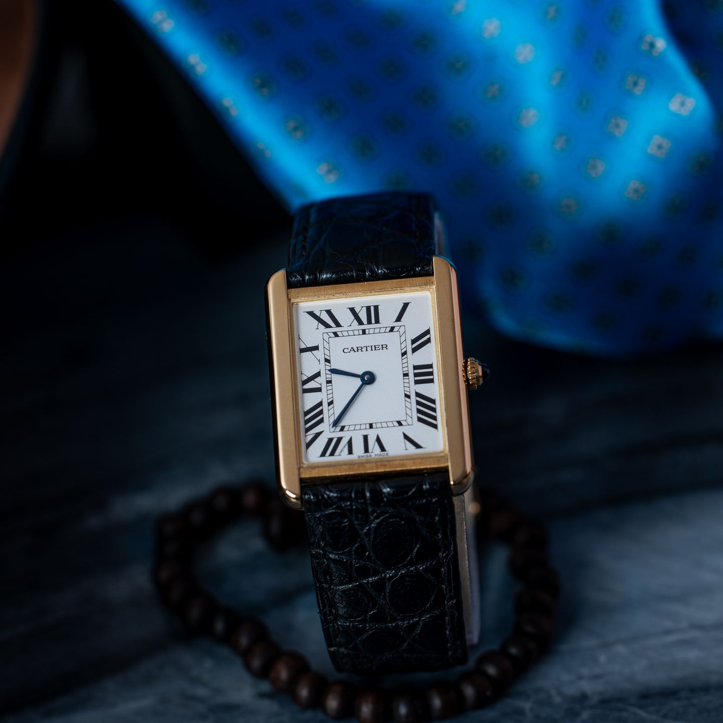Cartier Tank Solo W5200004 (2020) - Zilver wijzerplaat 35mm Geelgoud (1/8)