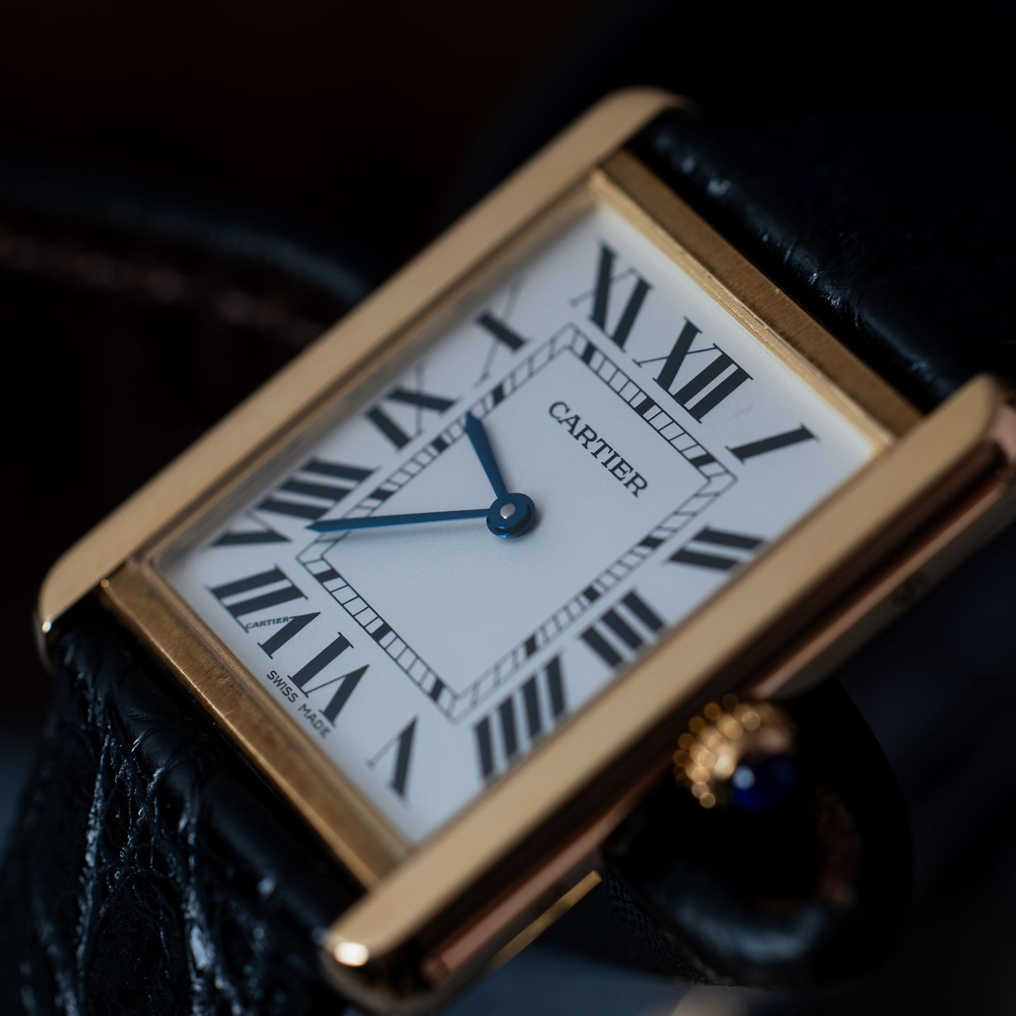 Cartier Tank Solo W5200004 (2020) - Zilver wijzerplaat 35mm Geelgoud (5/8)