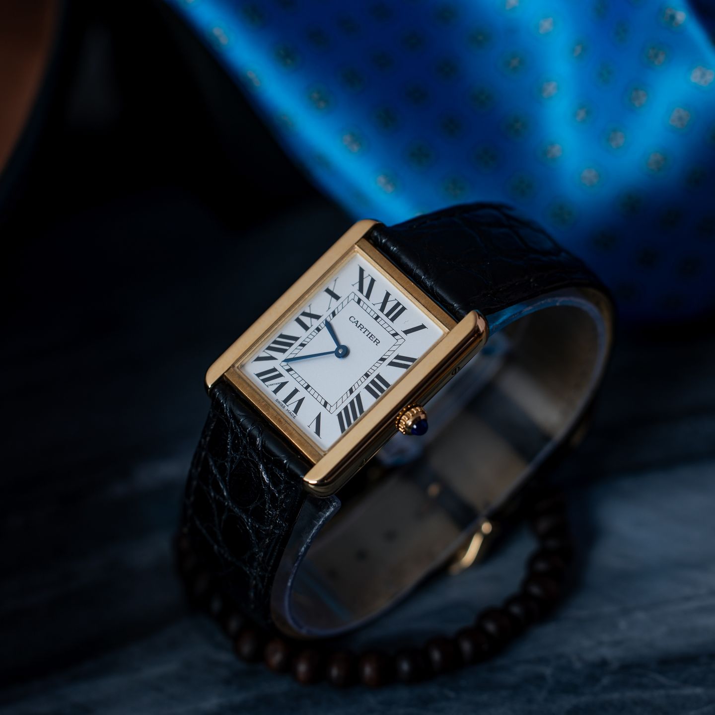 Cartier Tank Solo W5200004 (2020) - Zilver wijzerplaat 35mm Geelgoud (2/8)