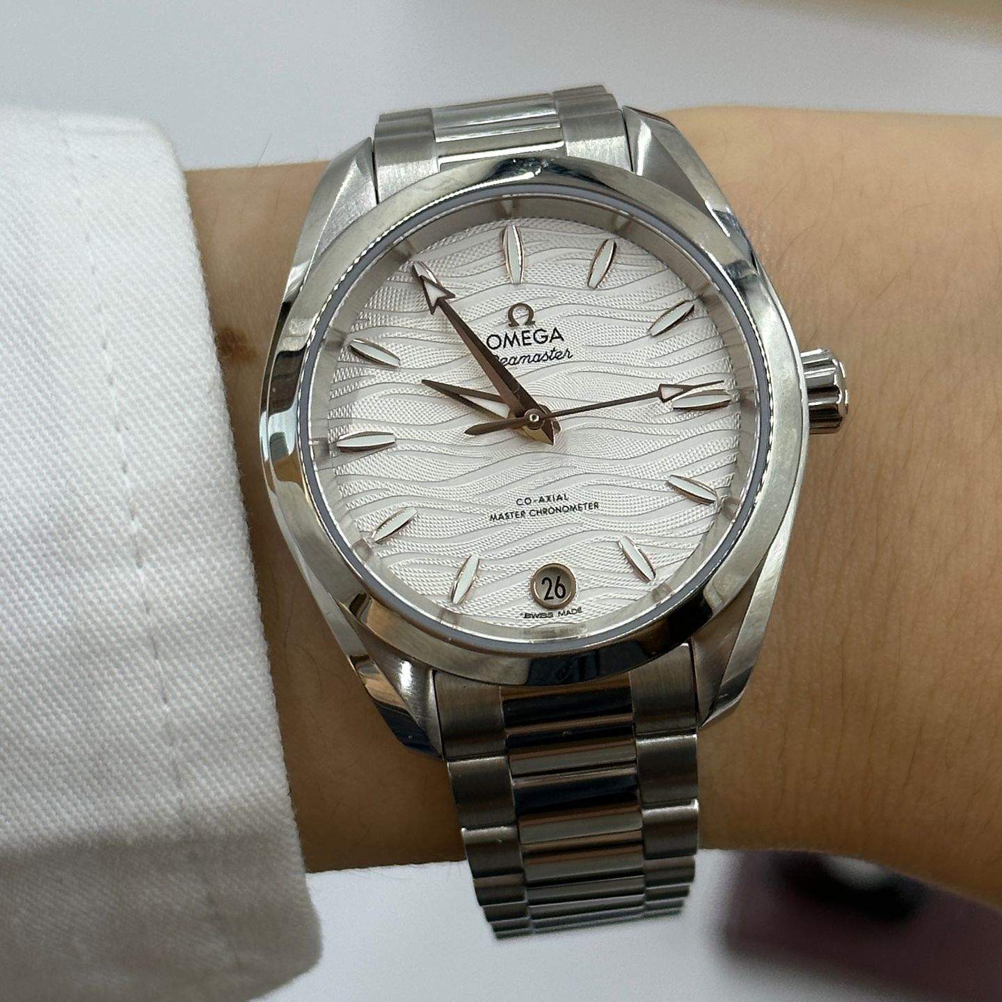 Omega Seamaster Aqua Terra 220.10.34.20.02.001 (2024) - Zilver wijzerplaat 34mm Staal (8/8)