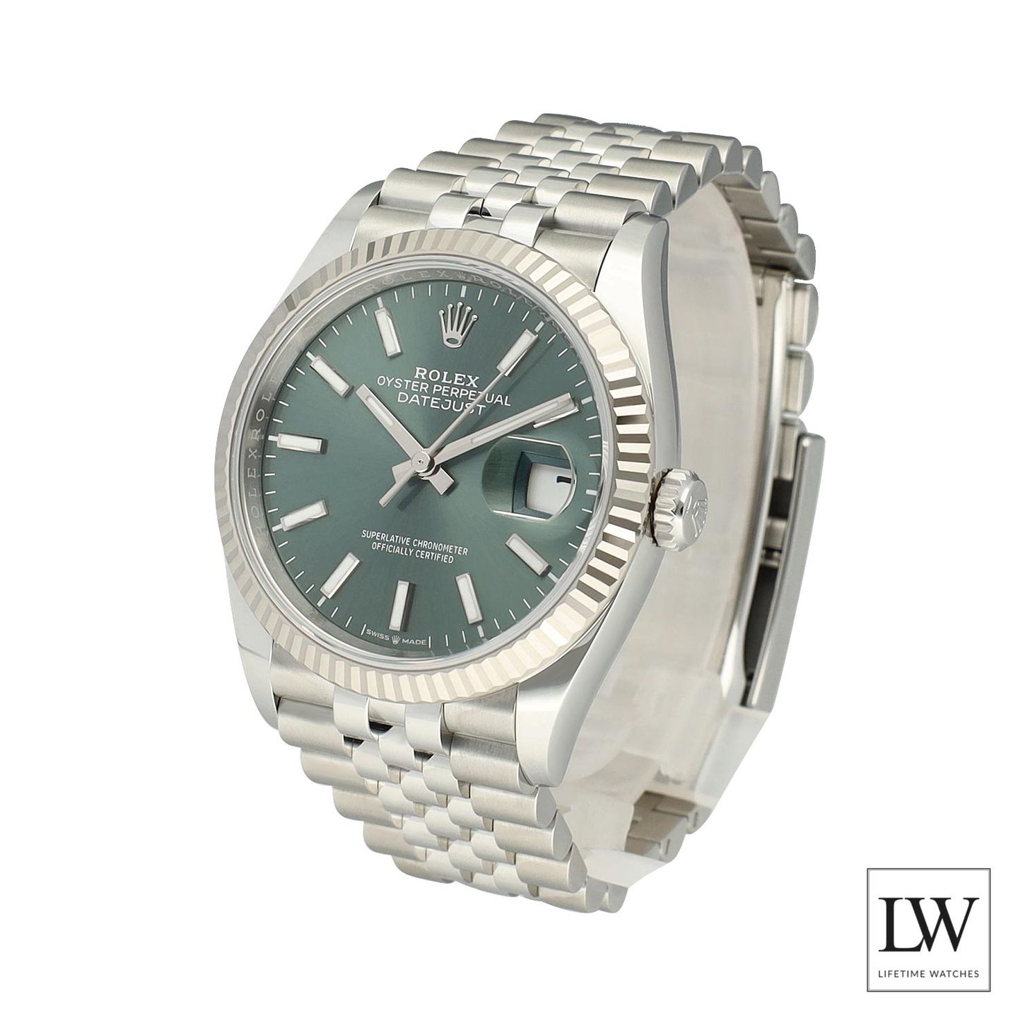 Rolex Datejust 36 126234 (2026) - Green dial 36 mm Steel case (5/8)