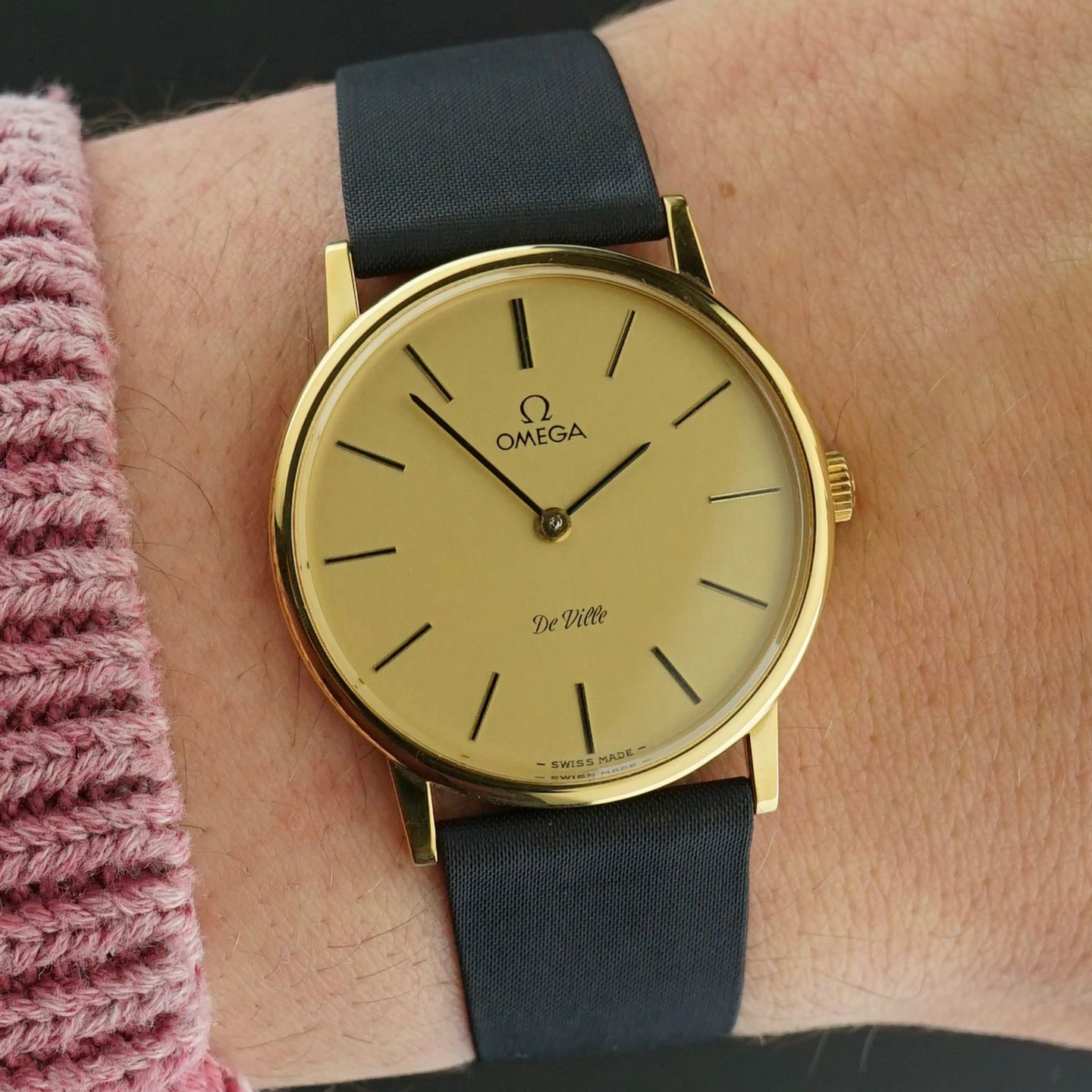 Omega De Ville 111.0140 (1978) - Gold dial 32 mm Gold/Steel case (2/8)