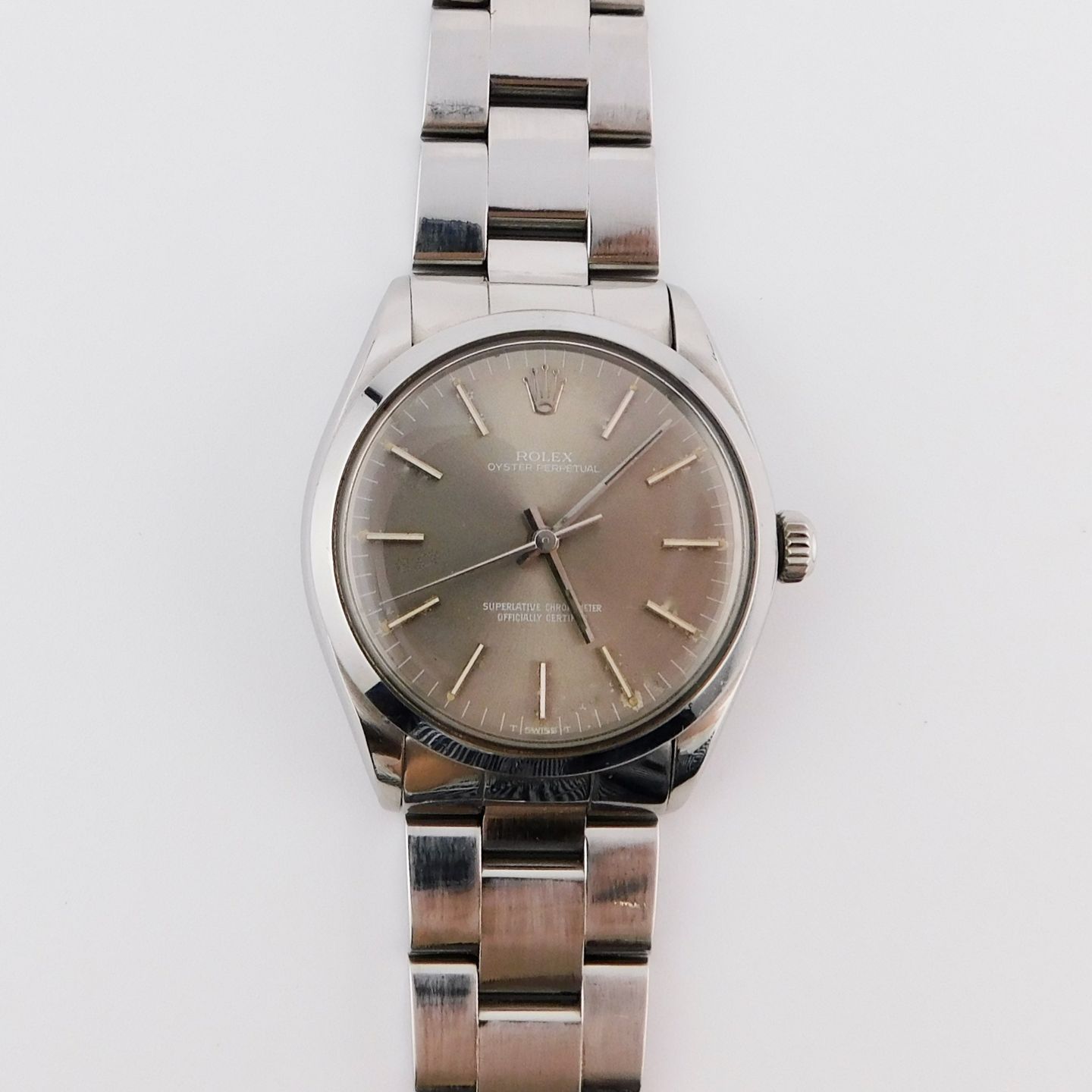 Rolex Oyster Perpetual 1002 (1980) - Grey dial 34 mm Steel case (2/6)