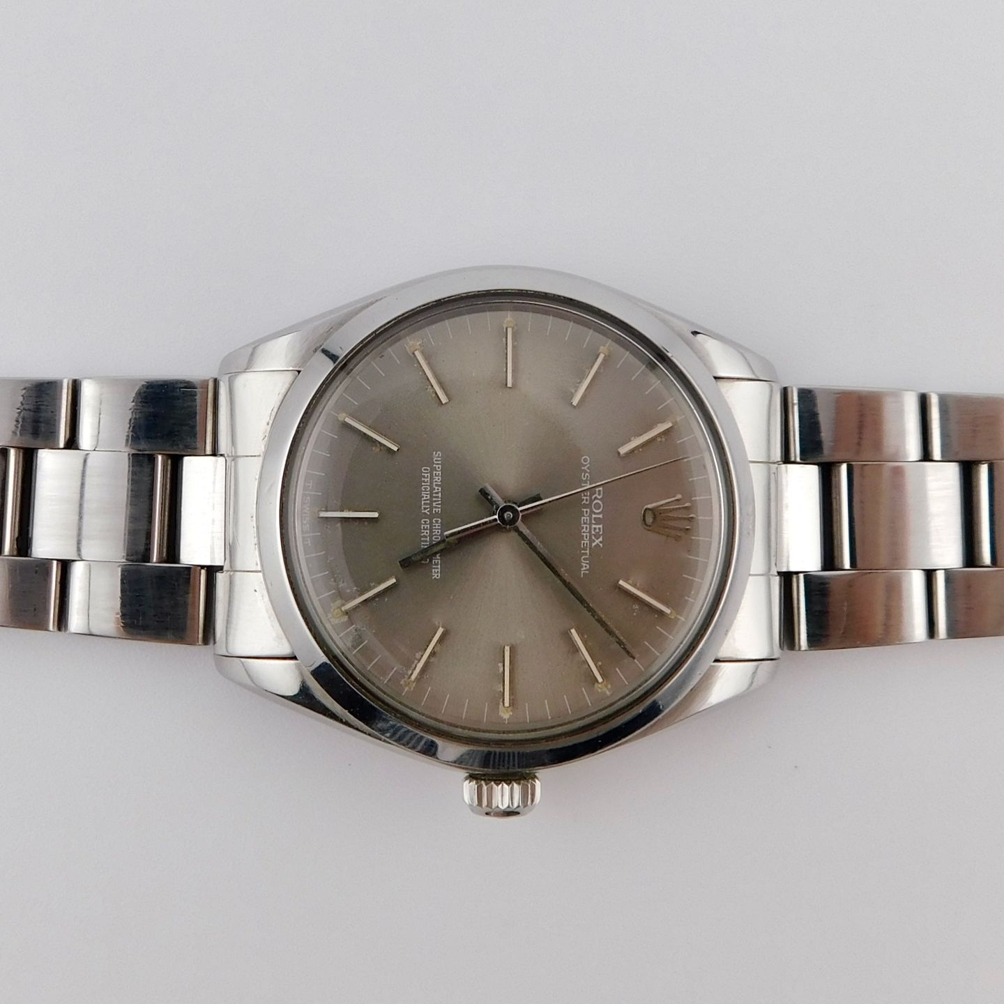 Rolex Oyster Perpetual 1002 (1980) - Grey dial 34 mm Steel case (3/6)