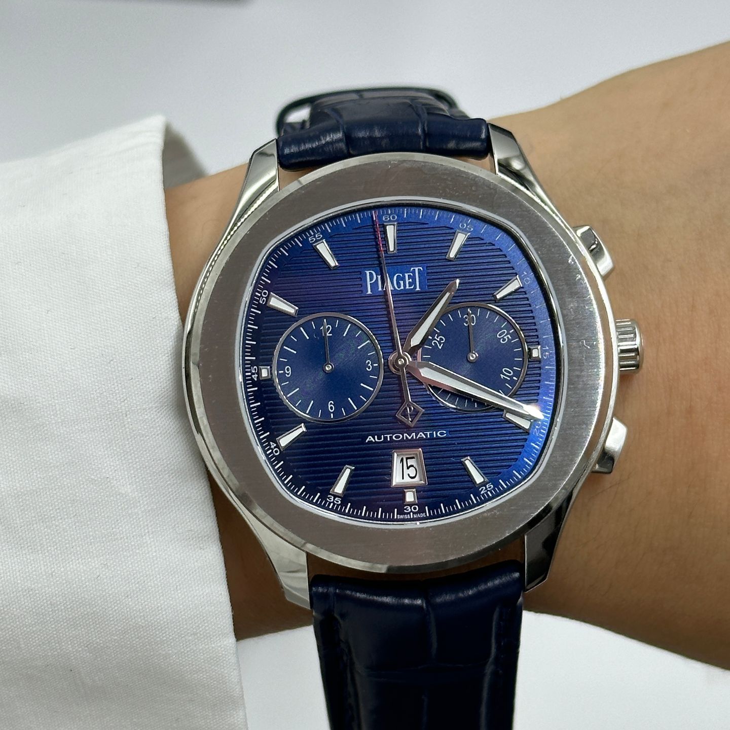 Piaget Polo S G0A43002 (2022) - Blauw wijzerplaat 42mm Staal (8/8)