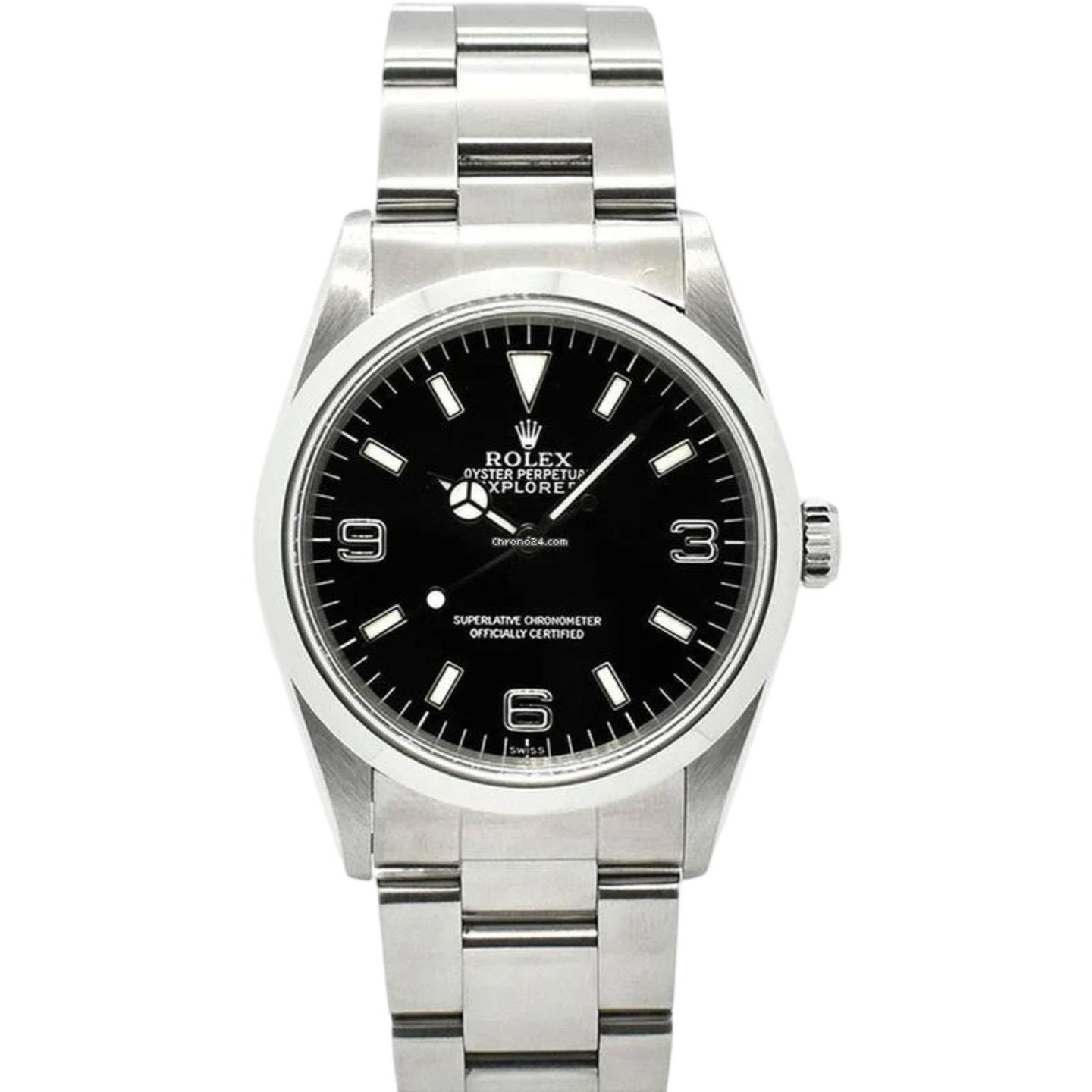 Rolex Explorer 14270 (2000) - Zwart wijzerplaat 43mm Staal (1/1)