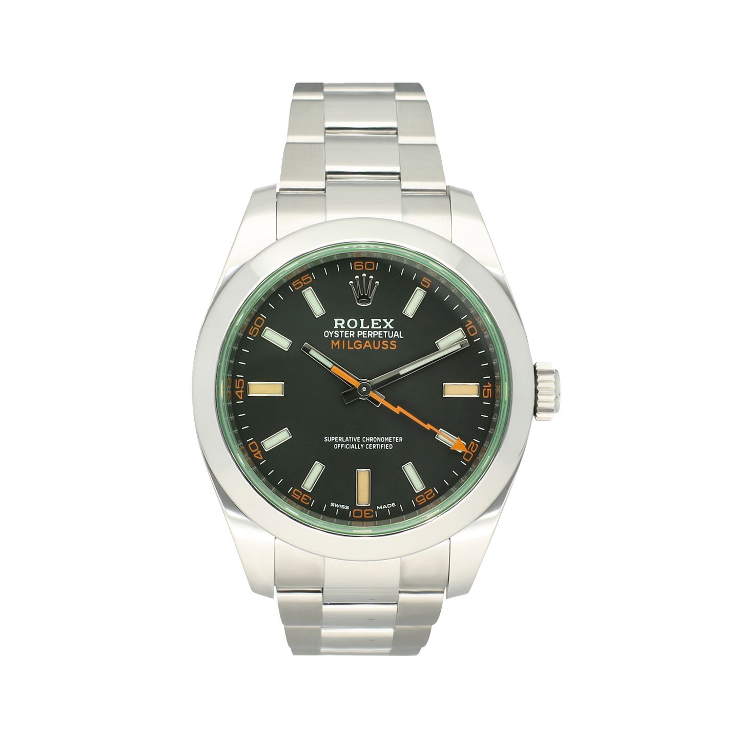 Rolex Milgauss 116400GV (2020) - Zwart wijzerplaat 40mm Staal (2/8)