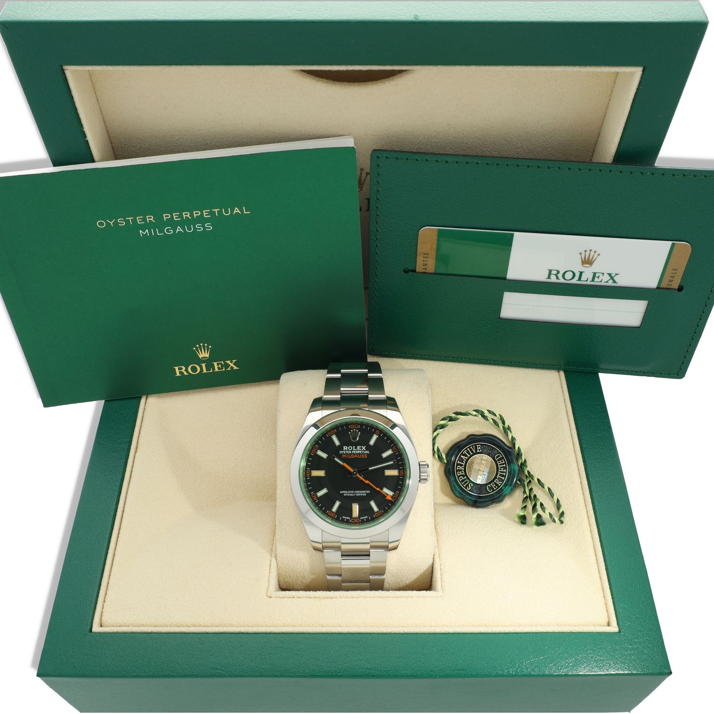 Rolex Milgauss 116400GV (2020) - Zwart wijzerplaat 40mm Staal (8/8)