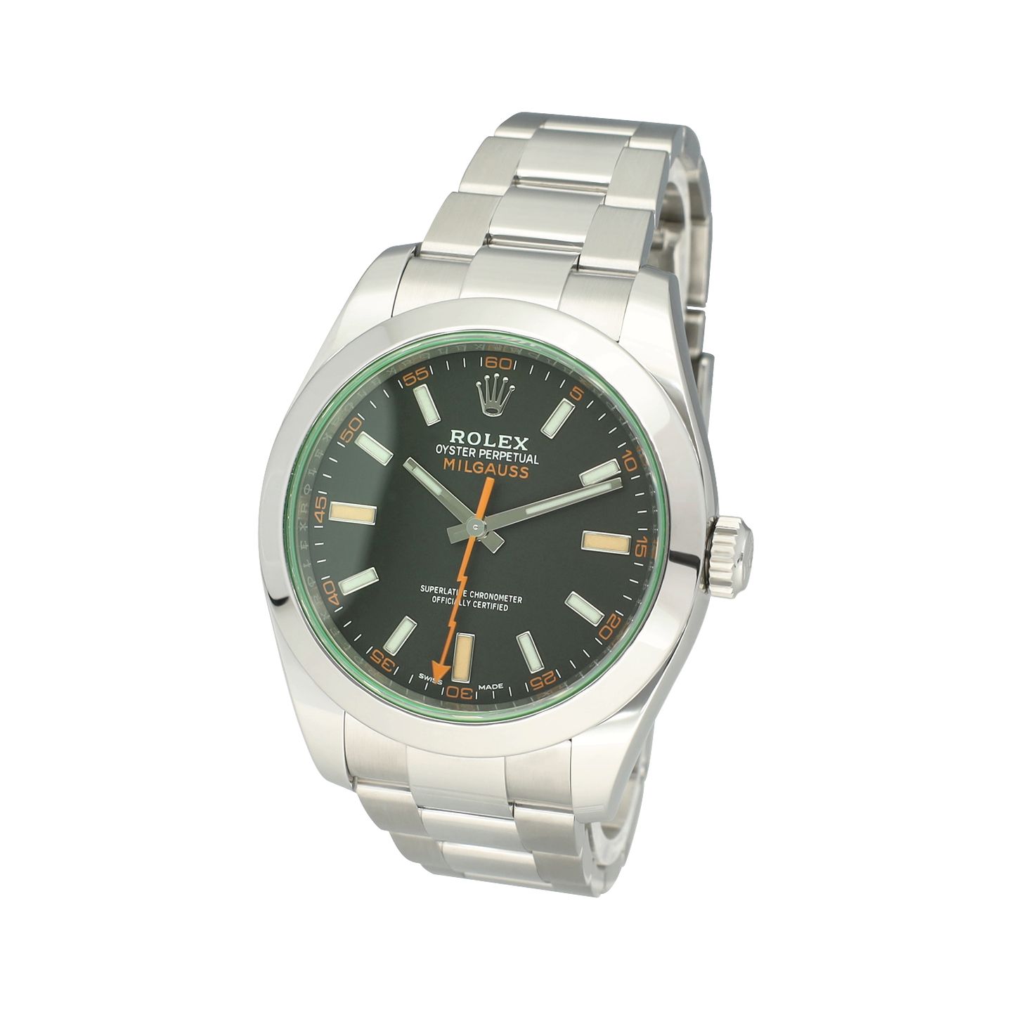 Rolex Milgauss 116400GV (2020) - Zwart wijzerplaat 40mm Staal (3/8)