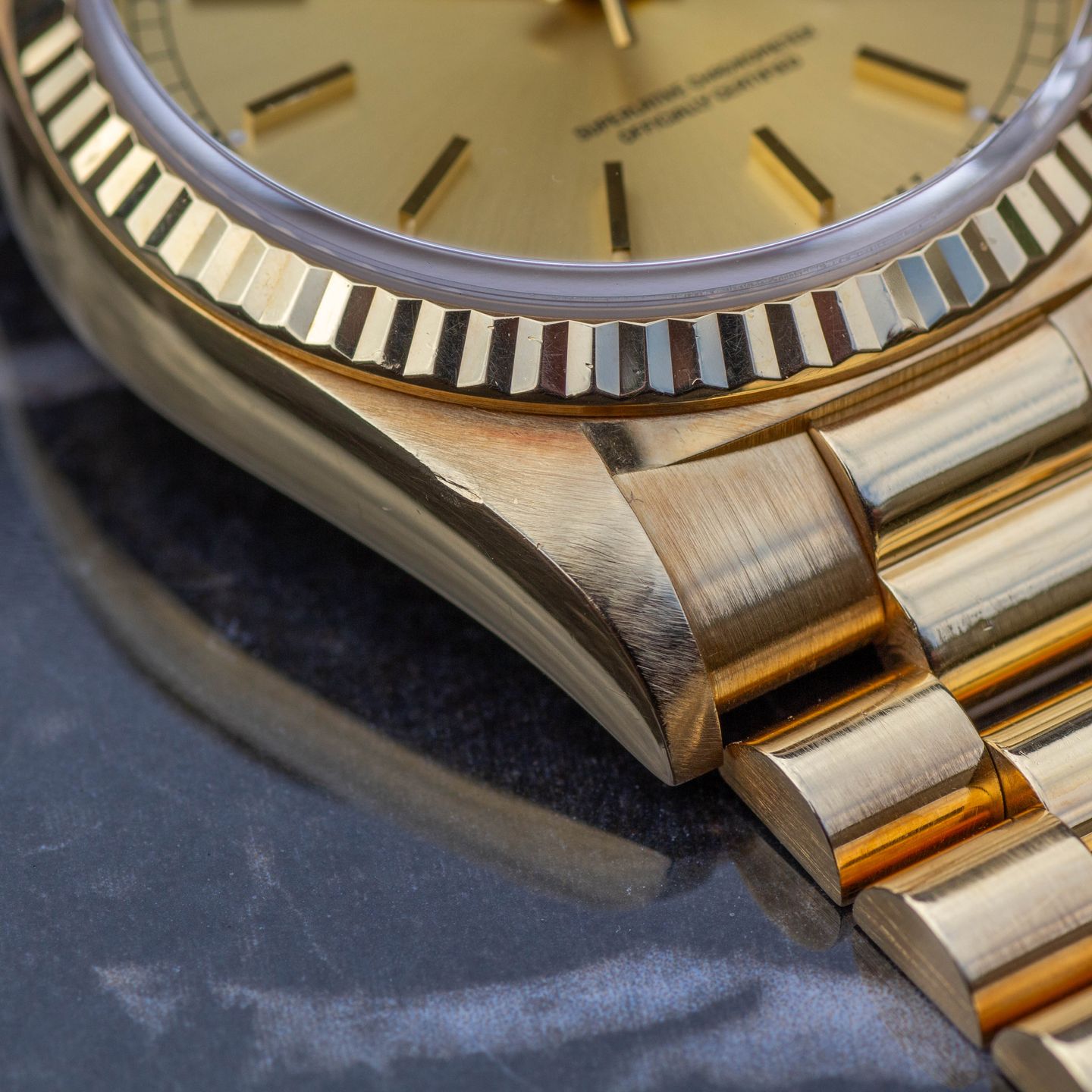 Rolex Day-Date 36 18238 (1990) - Champagne dial 36 mm Yellow Gold case (4/8)