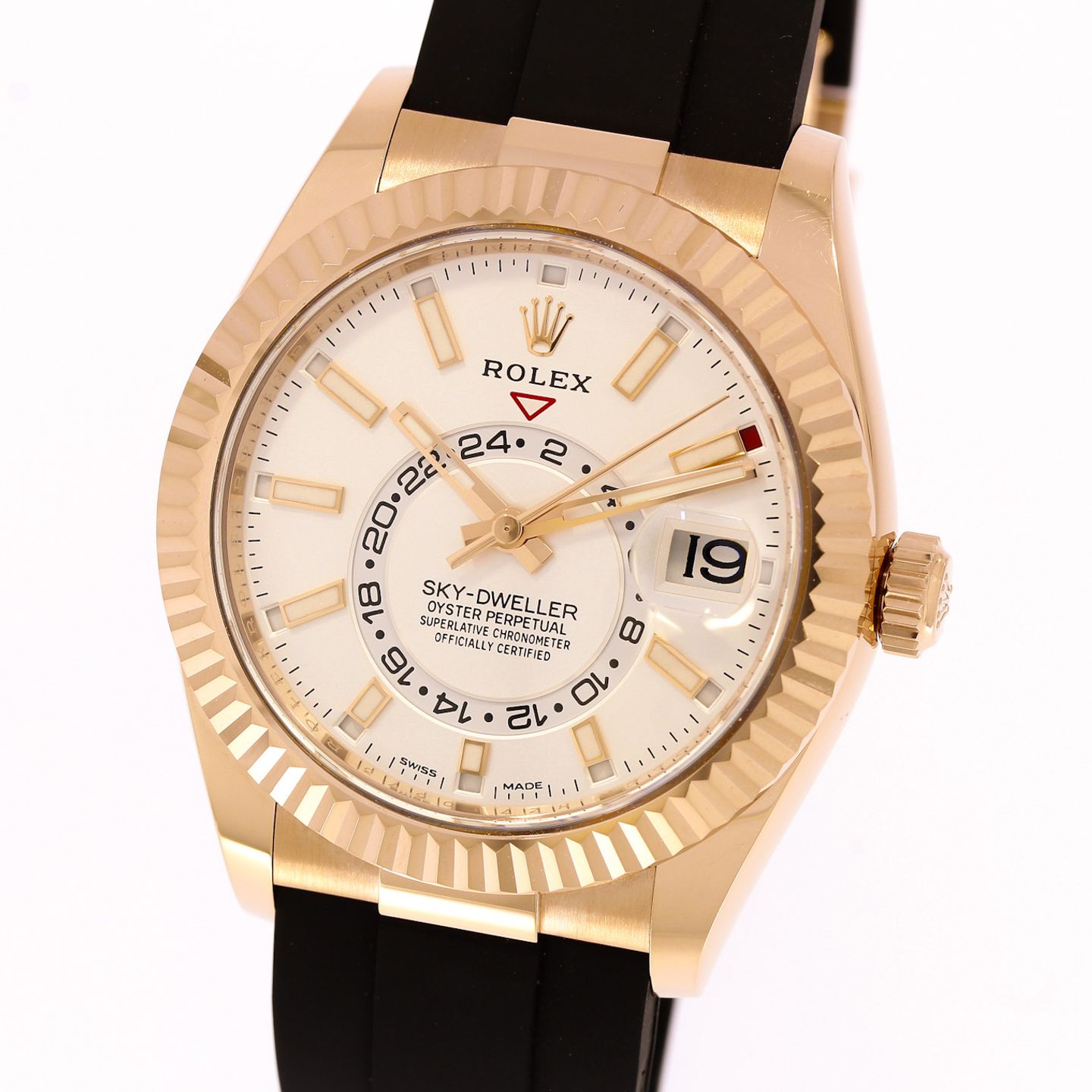 Rolex Sky-Dweller 326235 (2023) - White dial 42 mm Rose Gold case (2/7)