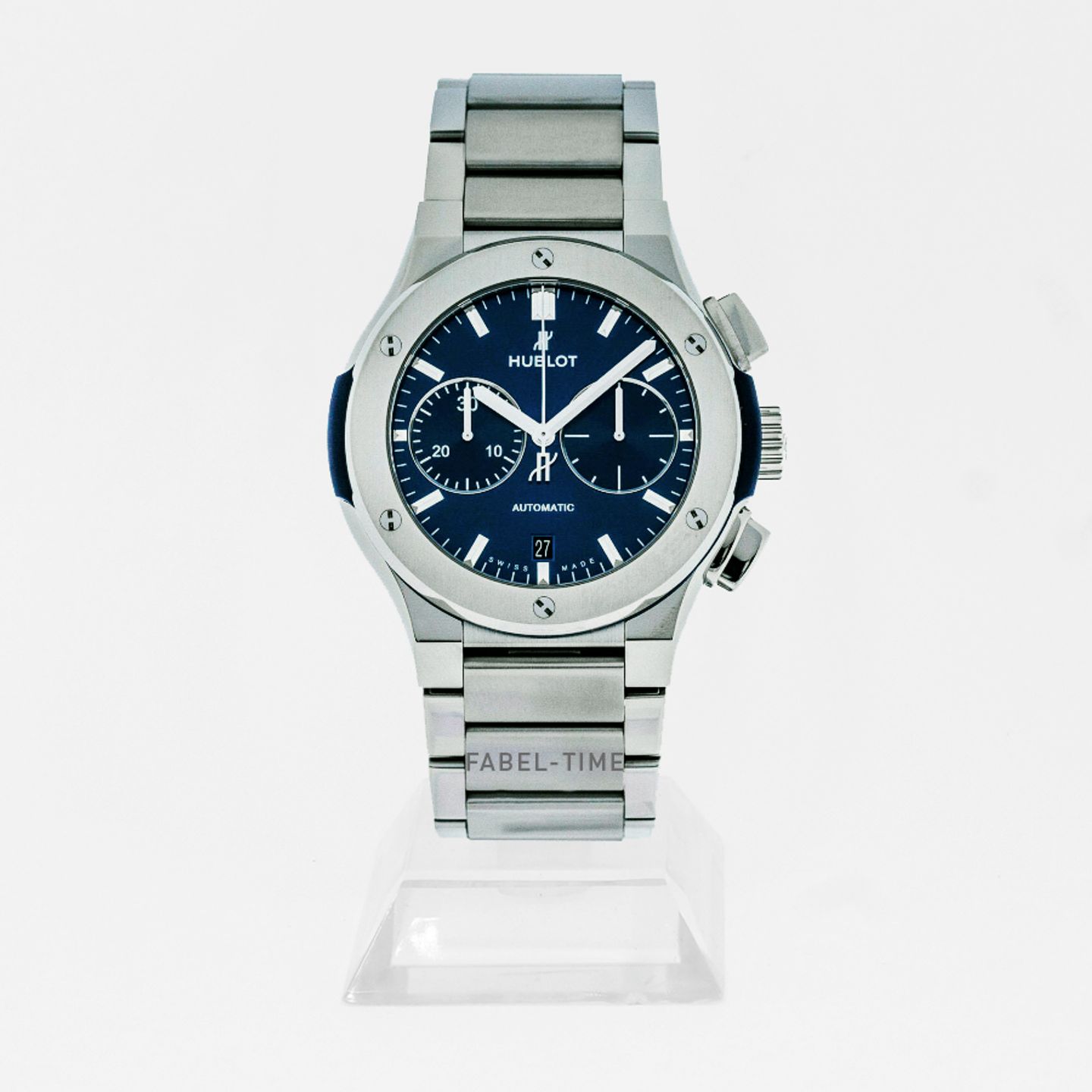 Hublot Classic Fusion 540.NX.7170.NX (2024) - Blauw wijzerplaat 42mm Titanium (1/1)