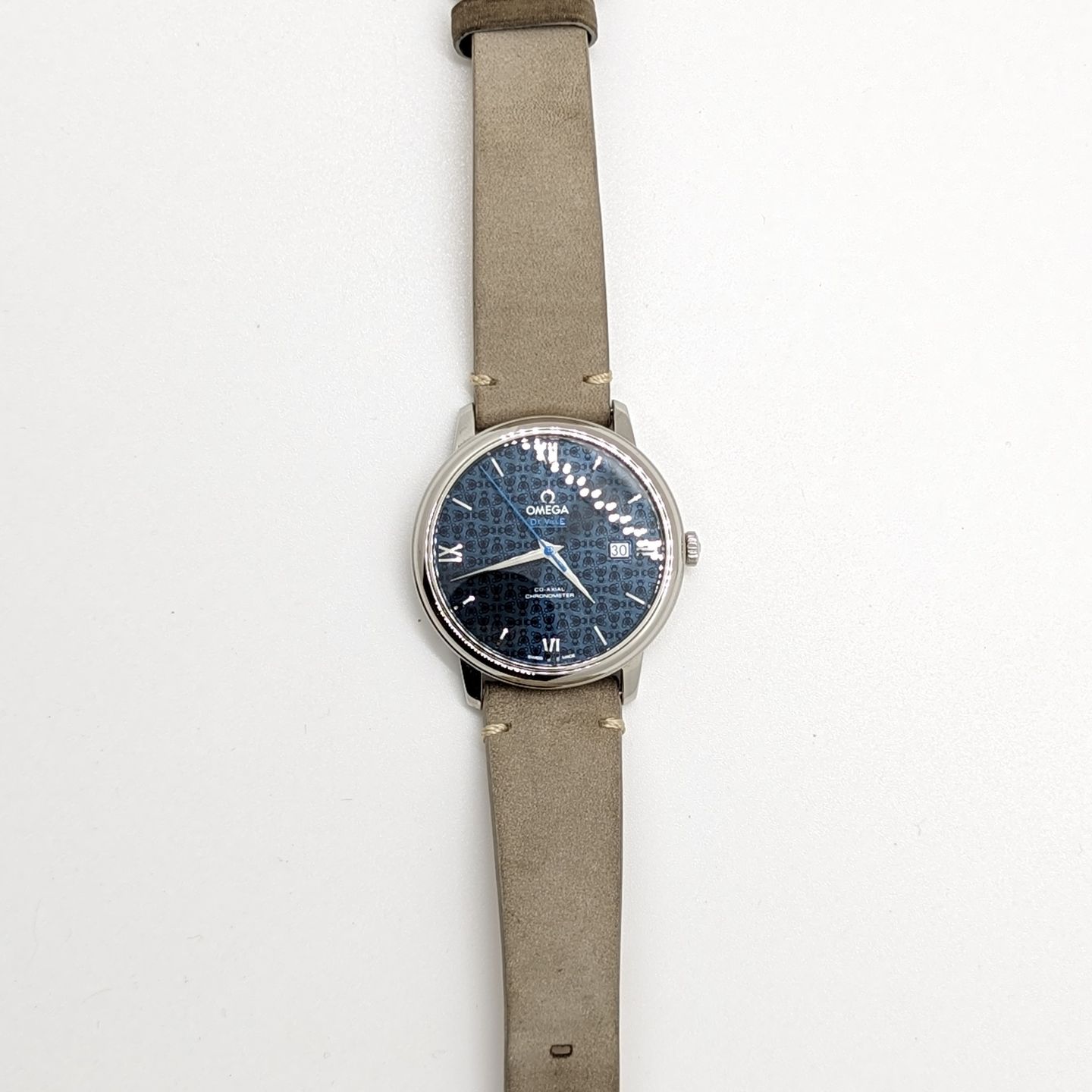 Omega De Ville Prestige 424.10.40.20.03.003 (2022) - Blauw wijzerplaat 40mm Staal (7/8)