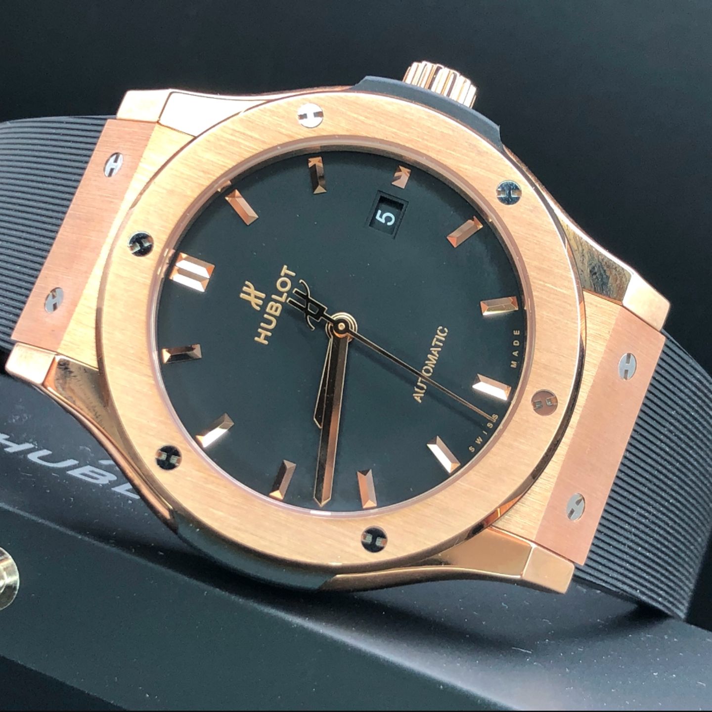 Hublot Classic Fusion 542.OX.1181.RX (2023) - Zwart wijzerplaat 42mm Roségoud (1/6)