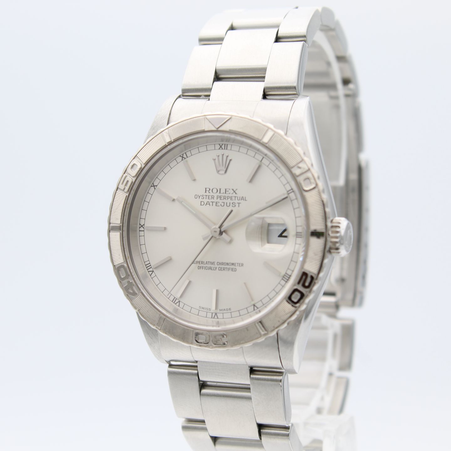 Rolex Datejust Turn-O-Graph 16264 (2001) - Zilver wijzerplaat 36mm Staal (4/8)