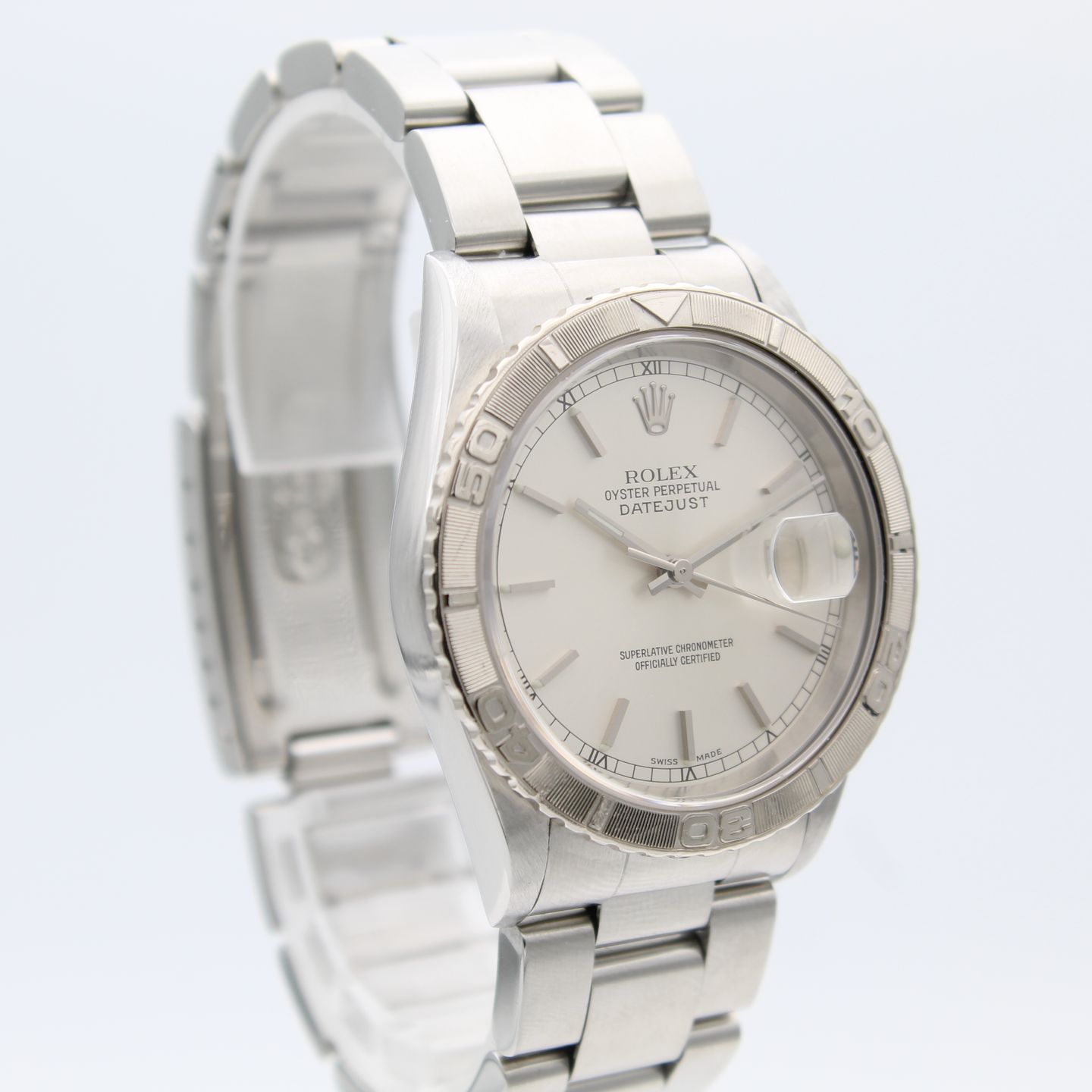 Rolex Datejust Turn-O-Graph 16264 (2001) - Zilver wijzerplaat 36mm Staal (7/8)