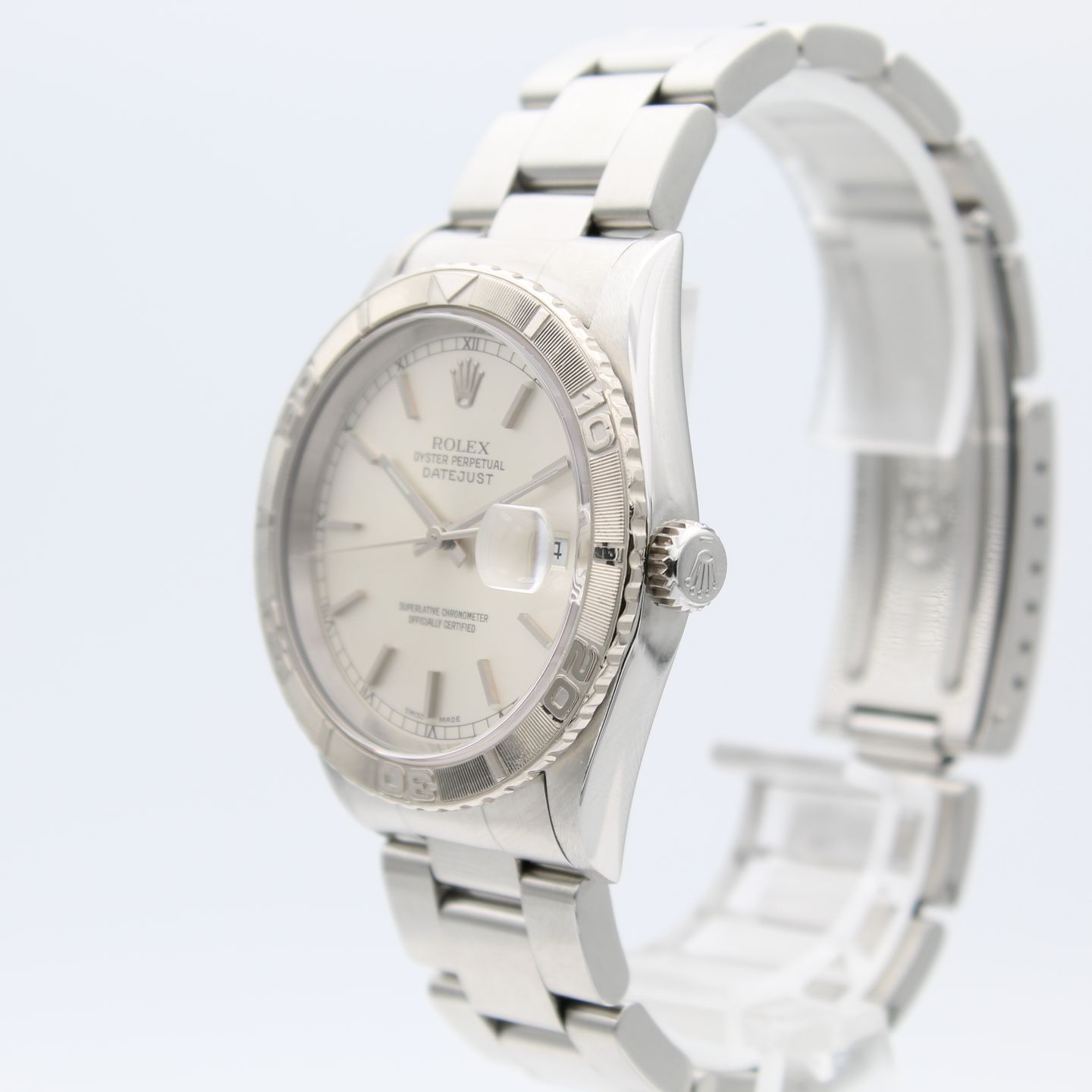 Rolex Datejust Turn-O-Graph 16264 (2001) - Zilver wijzerplaat 36mm Staal (5/8)