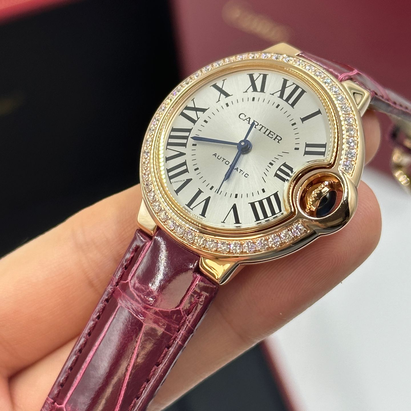 Cartier Ballon Bleu 33mm WJBB0033 (2023) - Zilver wijzerplaat 33mm Roségoud (8/8)