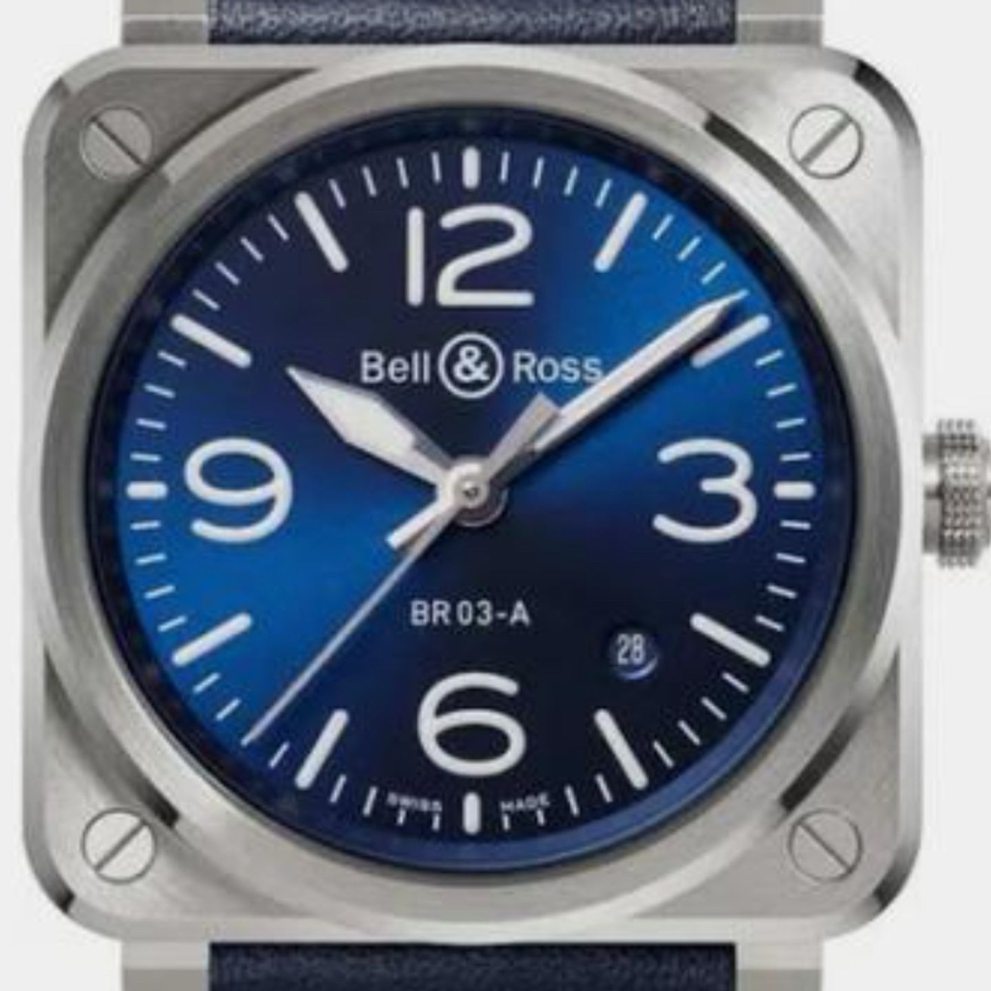 Bell & Ross BR 03 BR03A-BLU-ST/SCA (2024) - Blauw wijzerplaat 41mm Staal (1/1)