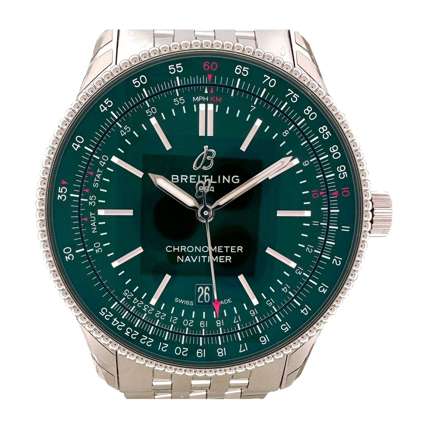 Breitling Navitimer A17326361L1A1 (2024) - Groen wijzerplaat 41mm Staal (1/8)