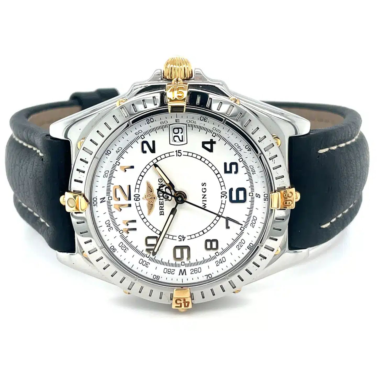 Breitling Windrider B66050 (Onbekend (willekeurig serienummer)) - Wit wijzerplaat 38mm Staal (1/1)