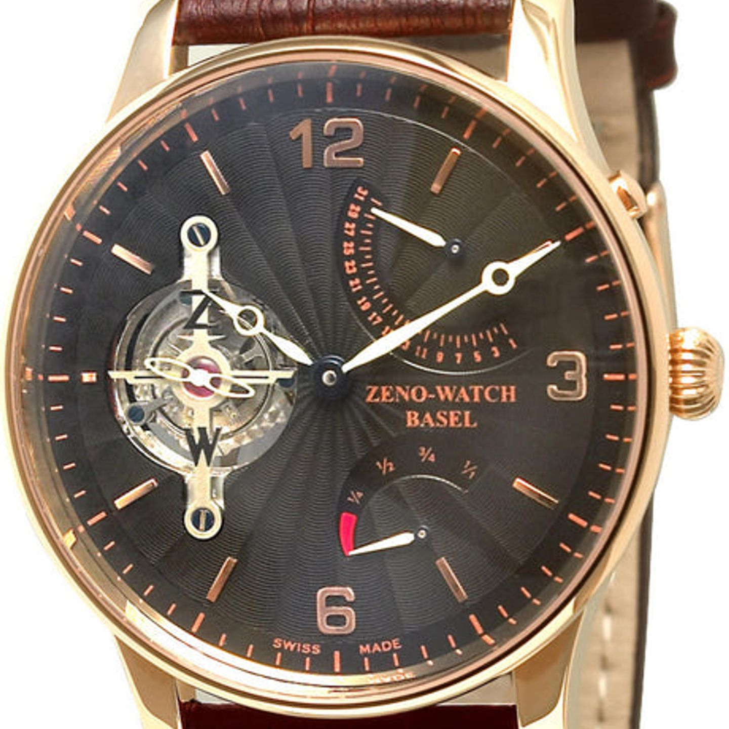 Zeno Watch ZENO Tourbillon 6791TT-RG-f1 (2024) - Zwart wijzerplaat 44mm Staal (1/1)