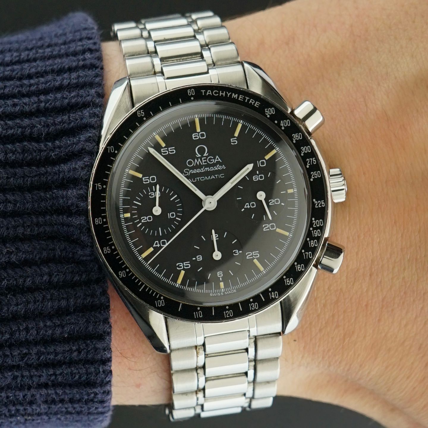 Omega Speedmaster Reduced 3510.50.00 (1993) - Black dial 39 mm Steel case (2/8)