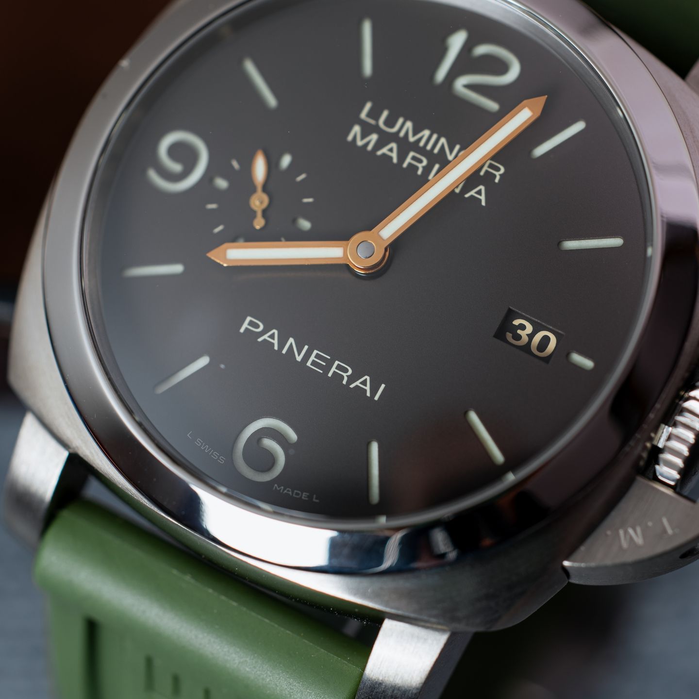 Panerai Luminor Marina 1950 3 Days Automatic PAM00351 (2015) - Brown dial 44 mm Titanium case (3/6)