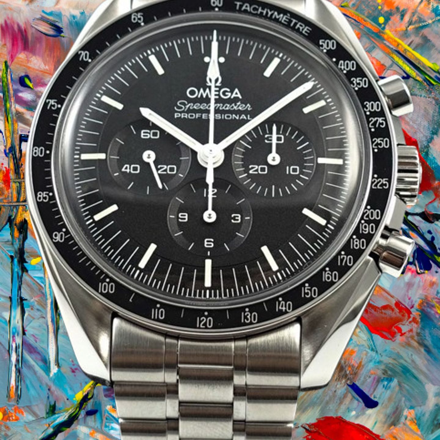 Omega Speedmaster Professional Moonwatch 310.30.42.50.01.001 (2024) - Zwart wijzerplaat 42mm Staal (1/8)