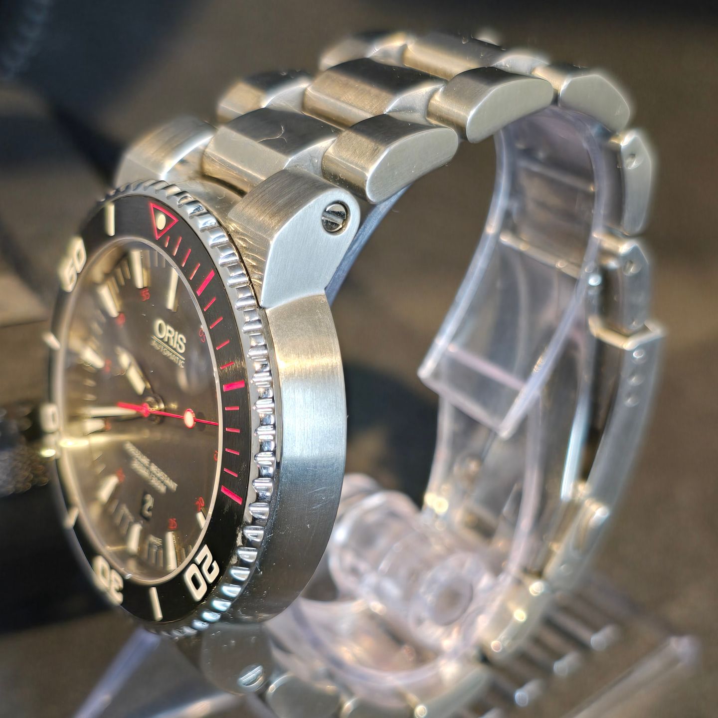 Oris Aquis 01 733 7653 4183-Set MB (Onbekend (willekeurig serienummer)) - Grijs wijzerplaat 43mm Staal (2/8)