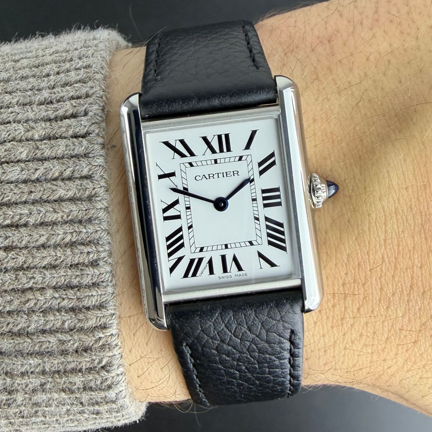 Cartier Tank WSTA0041 (2021) - Wit wijzerplaat 25mm Staal (2/8)