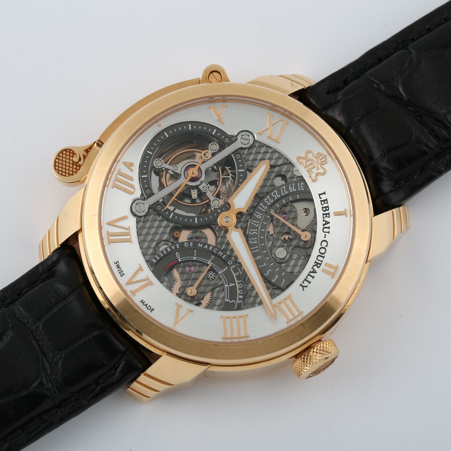 Lebeau-Courally Unknown 1/1 (Unknown (random serial)) - Grey dial 43 mm Rose Gold case (1/4)