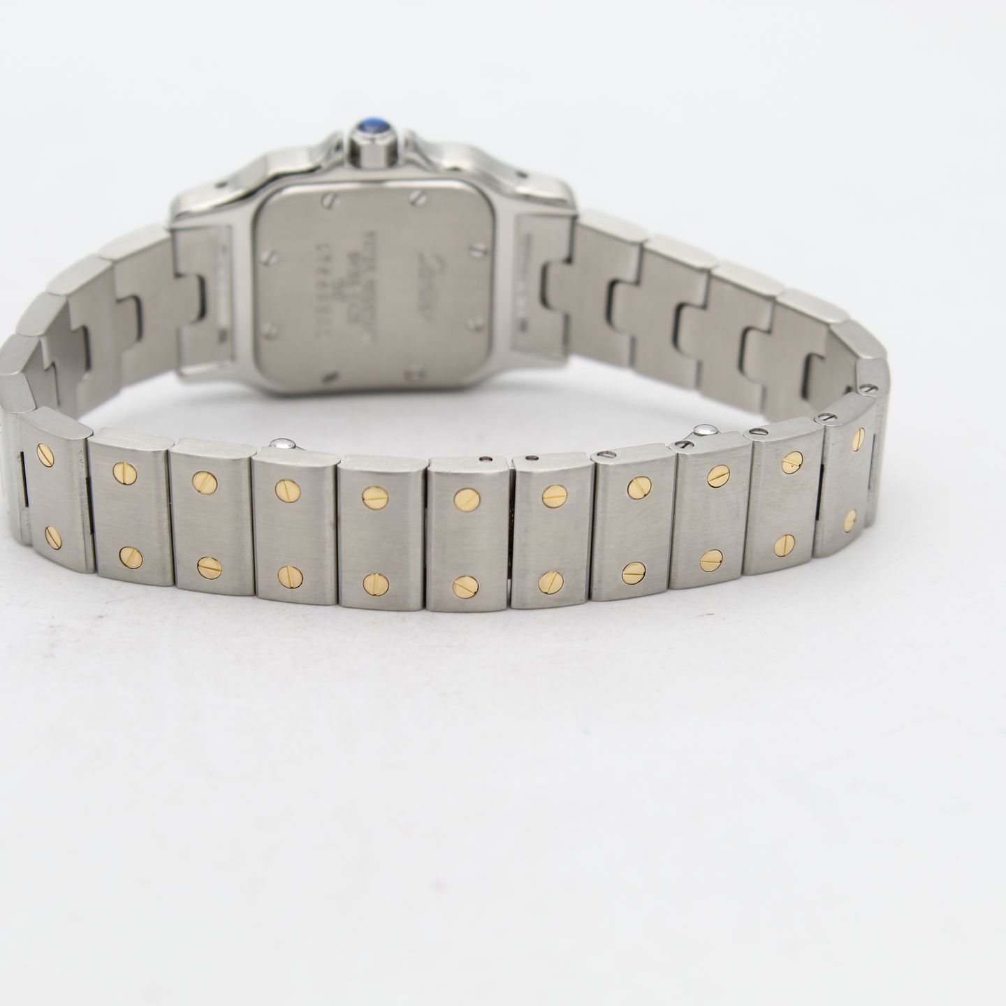 Cartier Santos Galbée W20012C4 (Unknown (random serial)) - White dial 35 mm Gold/Steel case (5/8)