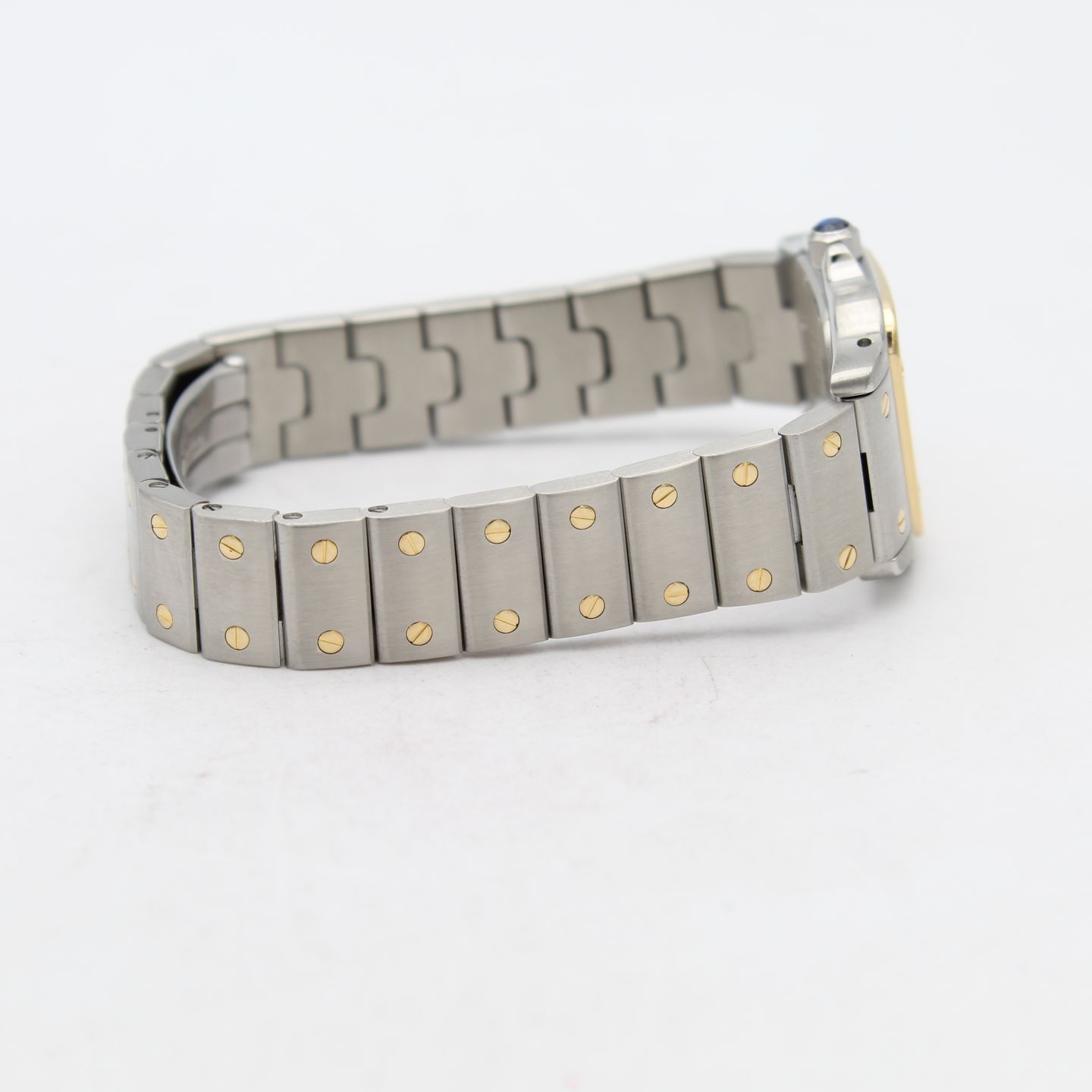 Cartier Santos Galbée W20012C4 (Unknown (random serial)) - White dial 35 mm Gold/Steel case (6/8)