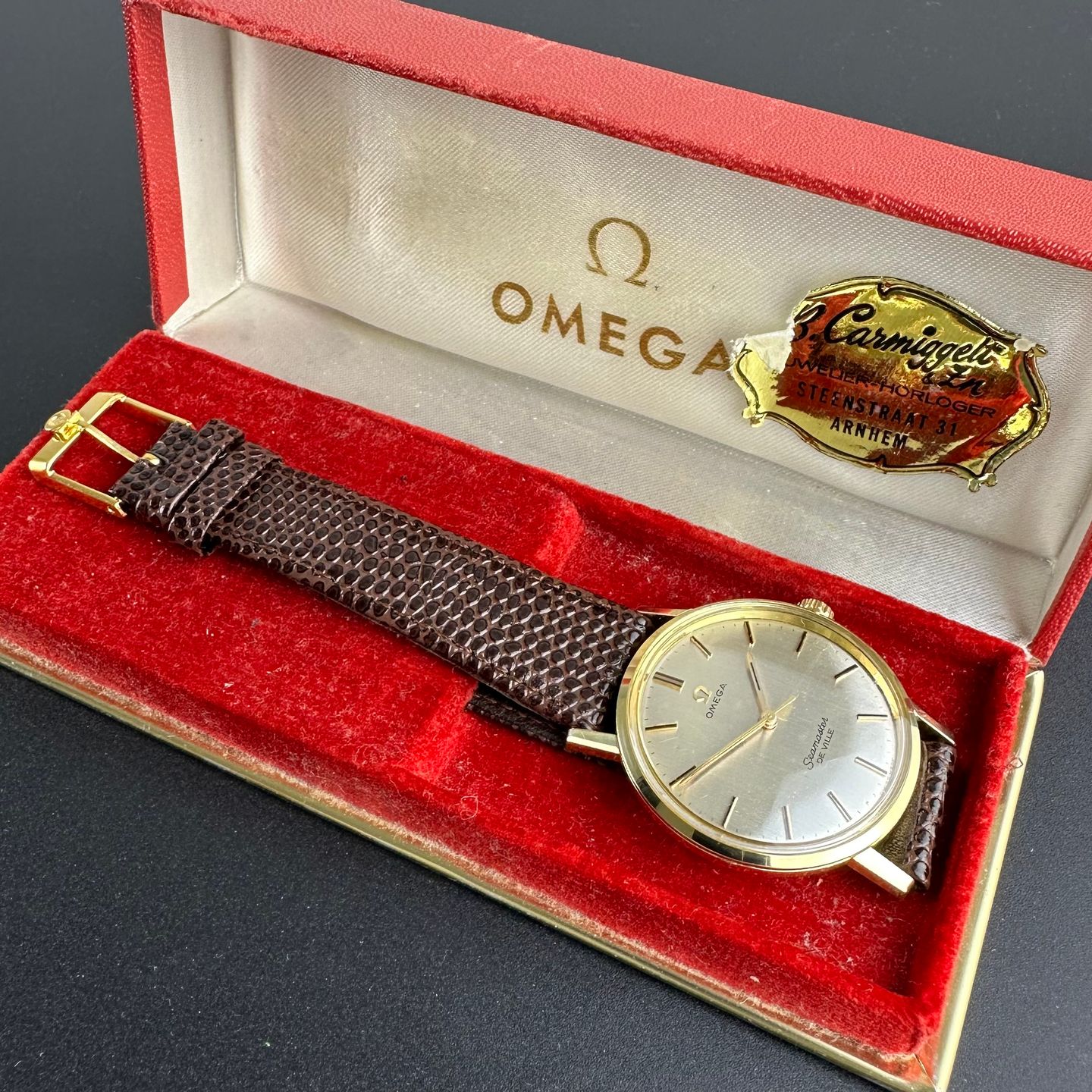 Omega Seamaster 135.020 (1964) - Wit wijzerplaat 34mm Geelgoud (3/8)