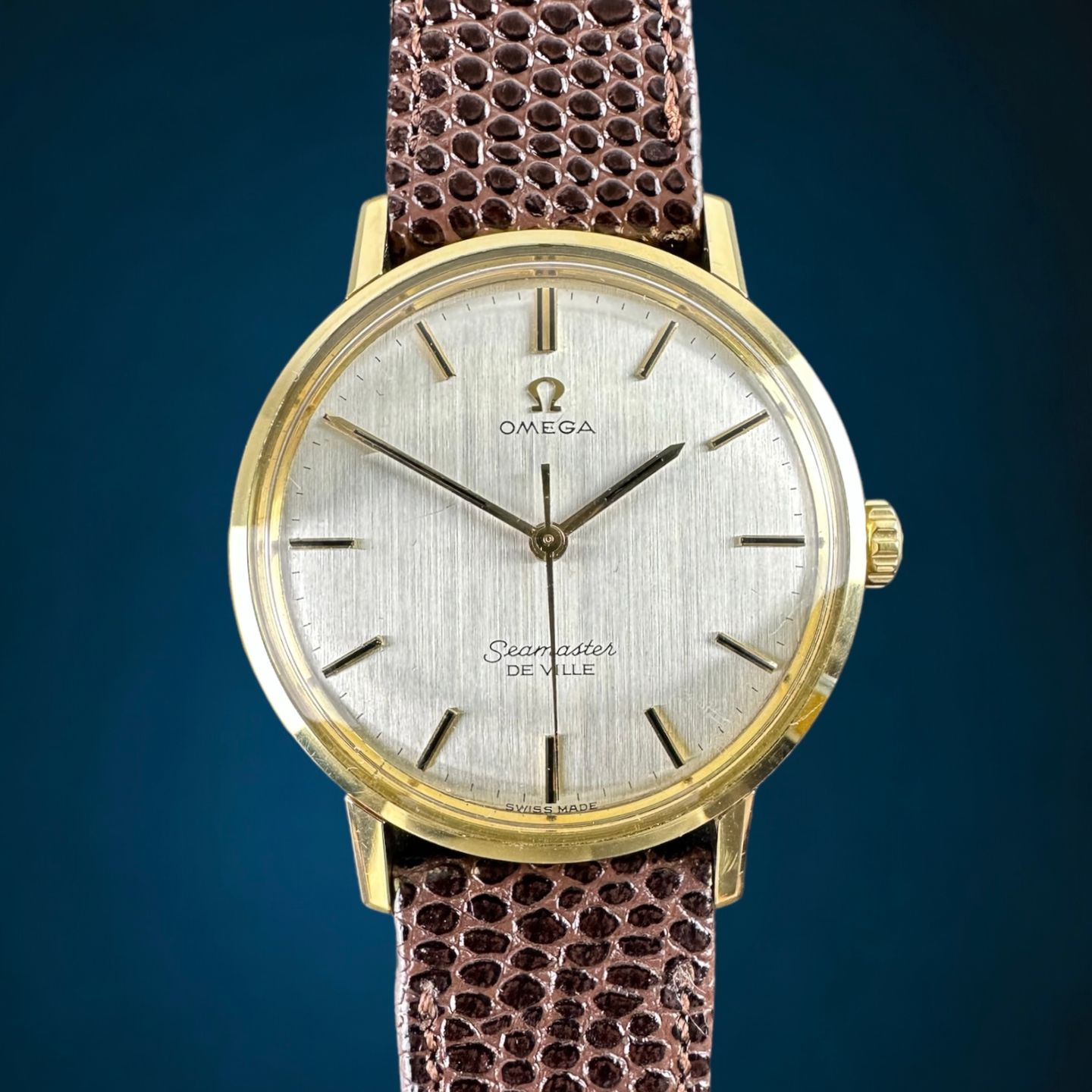 Omega Seamaster 135.020 (1964) - White dial 34 mm Yellow Gold case (1/8)