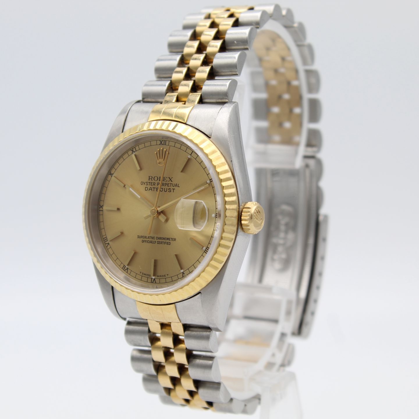 Rolex Datejust 36 16233 (1998) - Goud wijzerplaat 36mm Goud/Staal (4/8)